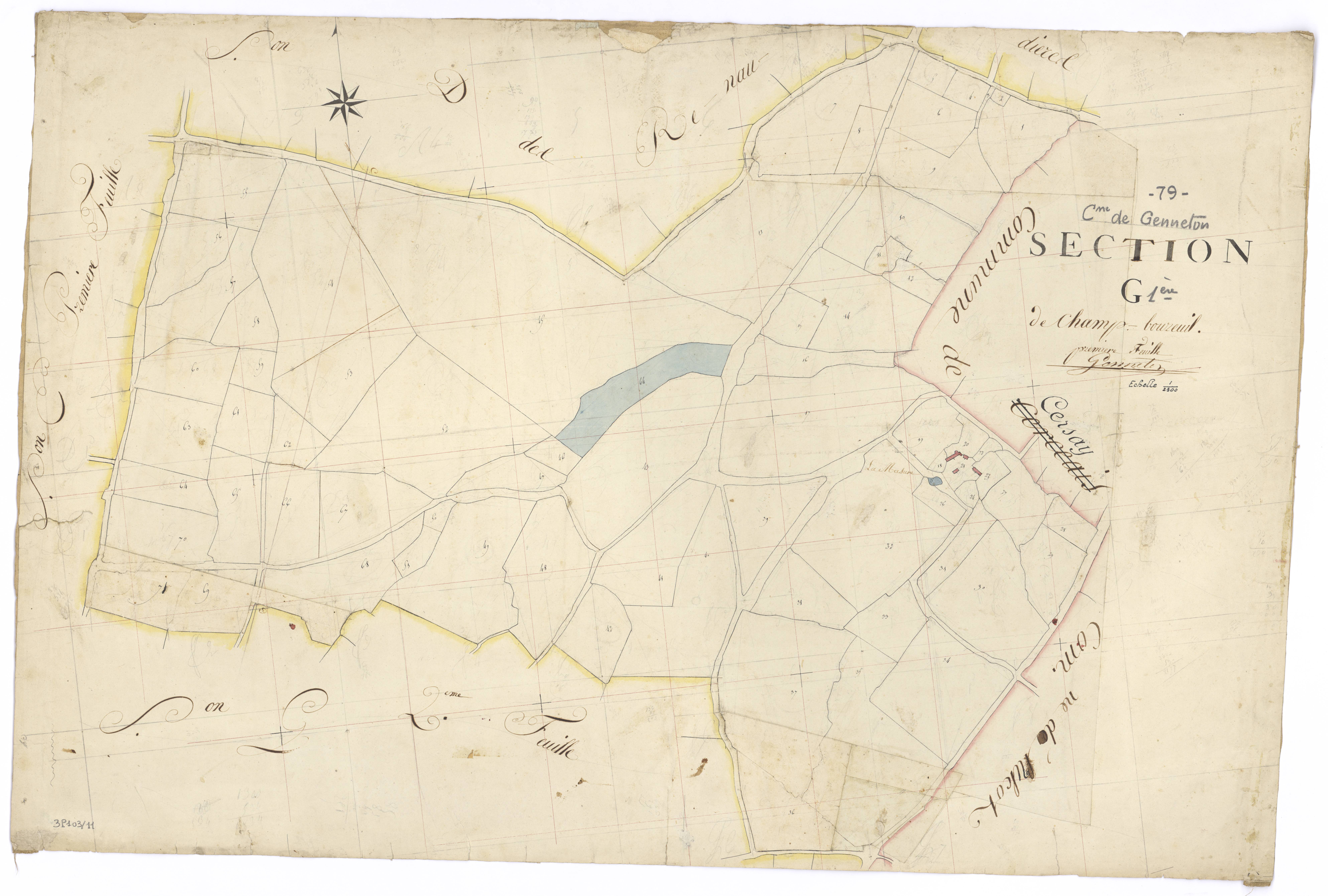 Genneton - FRAD079_CADASTRE_NAPOLEONIEN Section G1 dite de Champ-Boureuil