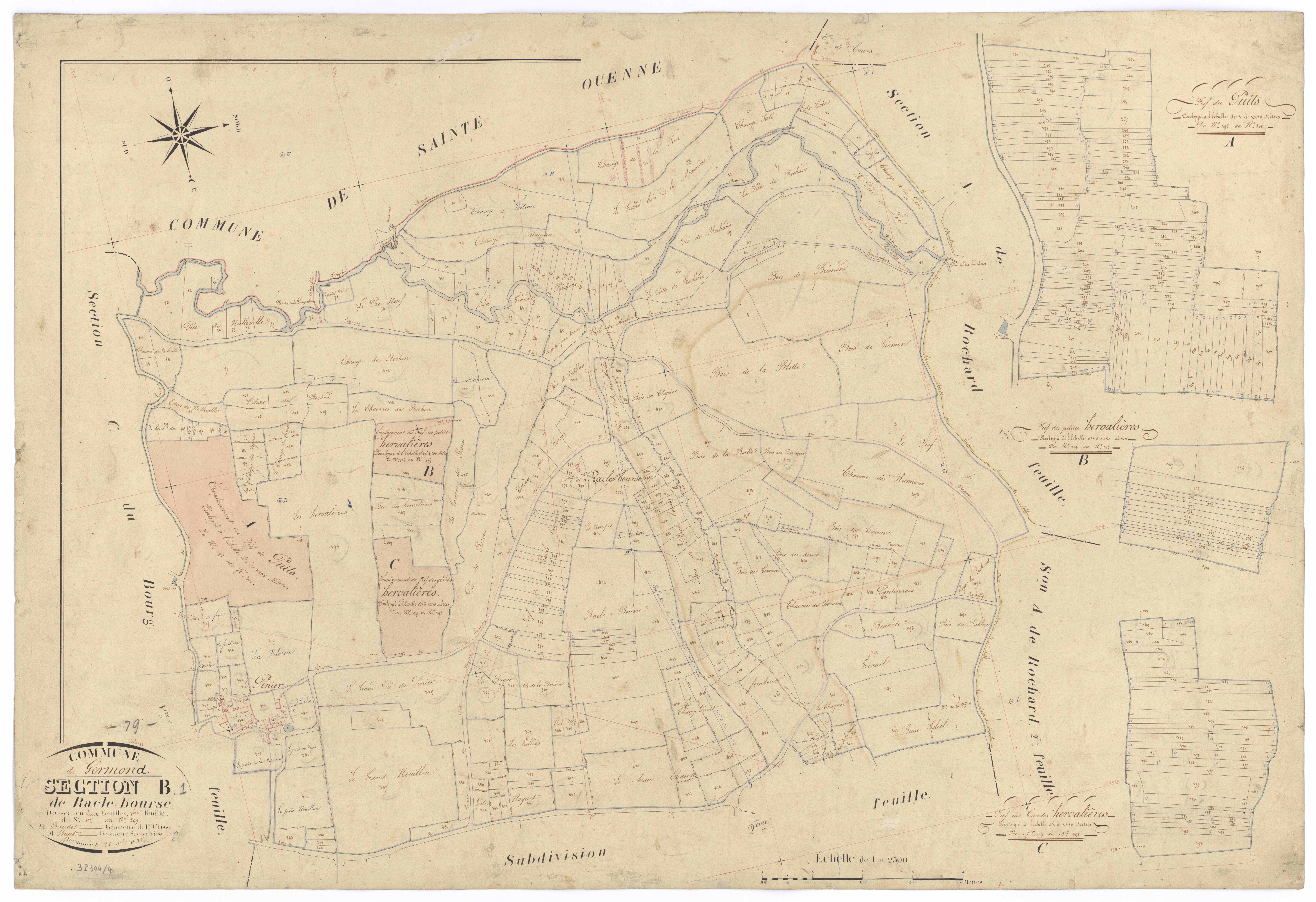 Germond-Rouvre - FRAD079_CADASTRE_NAPOLEONIEN Section B1 dite de Racle Bourse 