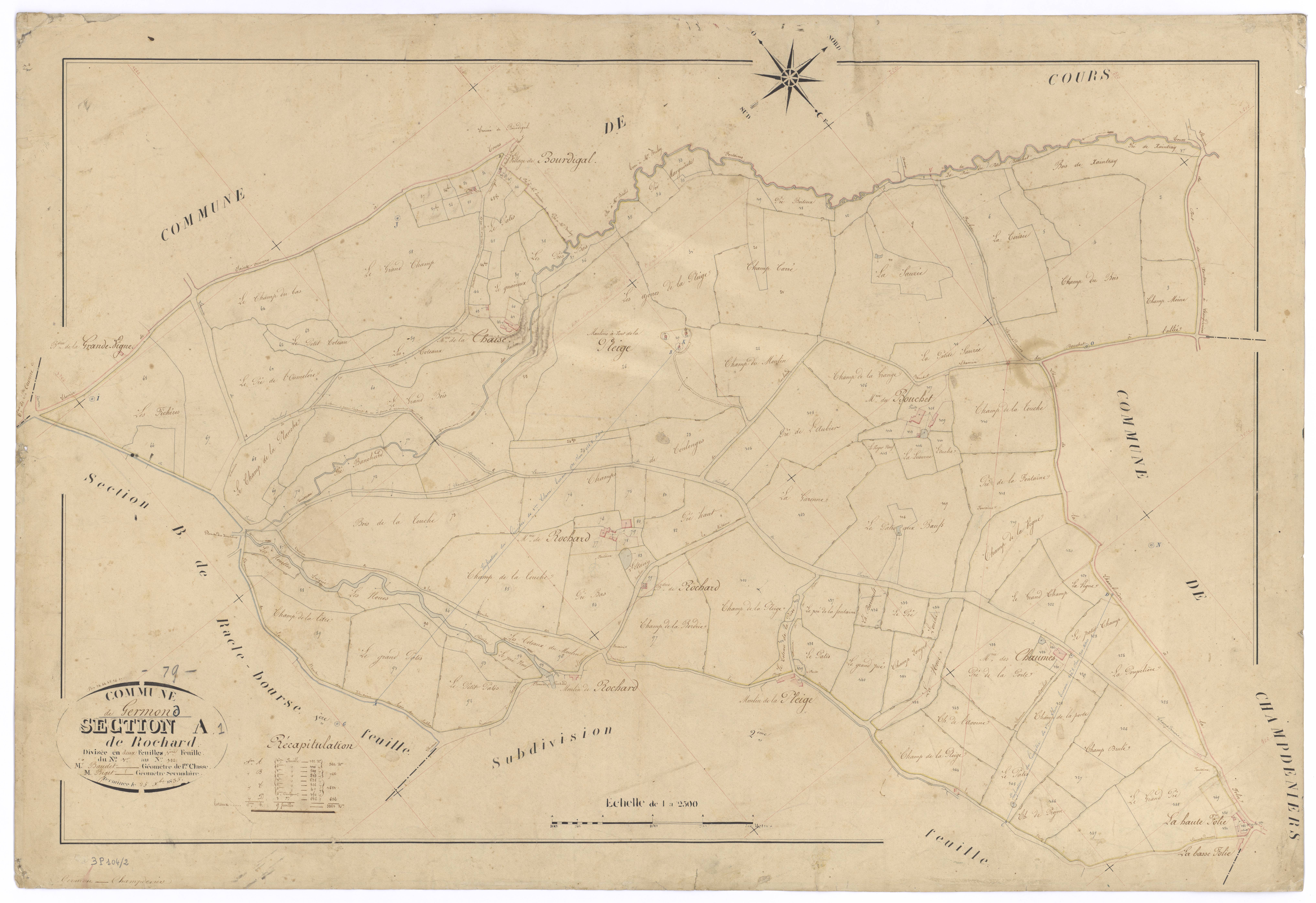 Germond-Rouvre - FRAD079_CADASTRE_NAPOLEONIEN Section A1 dite de Rochard 