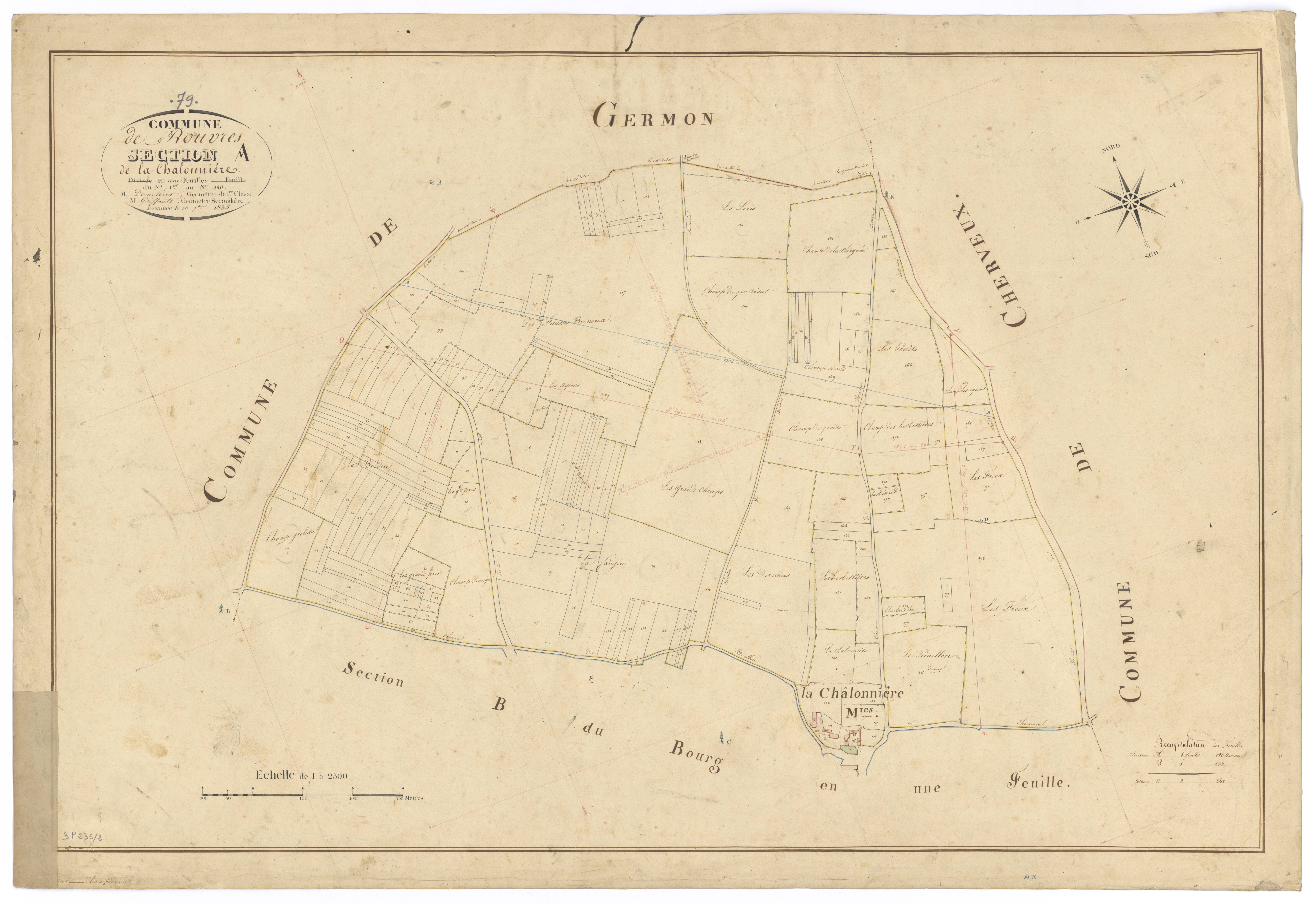 Germond-Rouvre - FRAD079_CADASTRE_NAPOLEONIEN Section A dite de la Chalonnière 