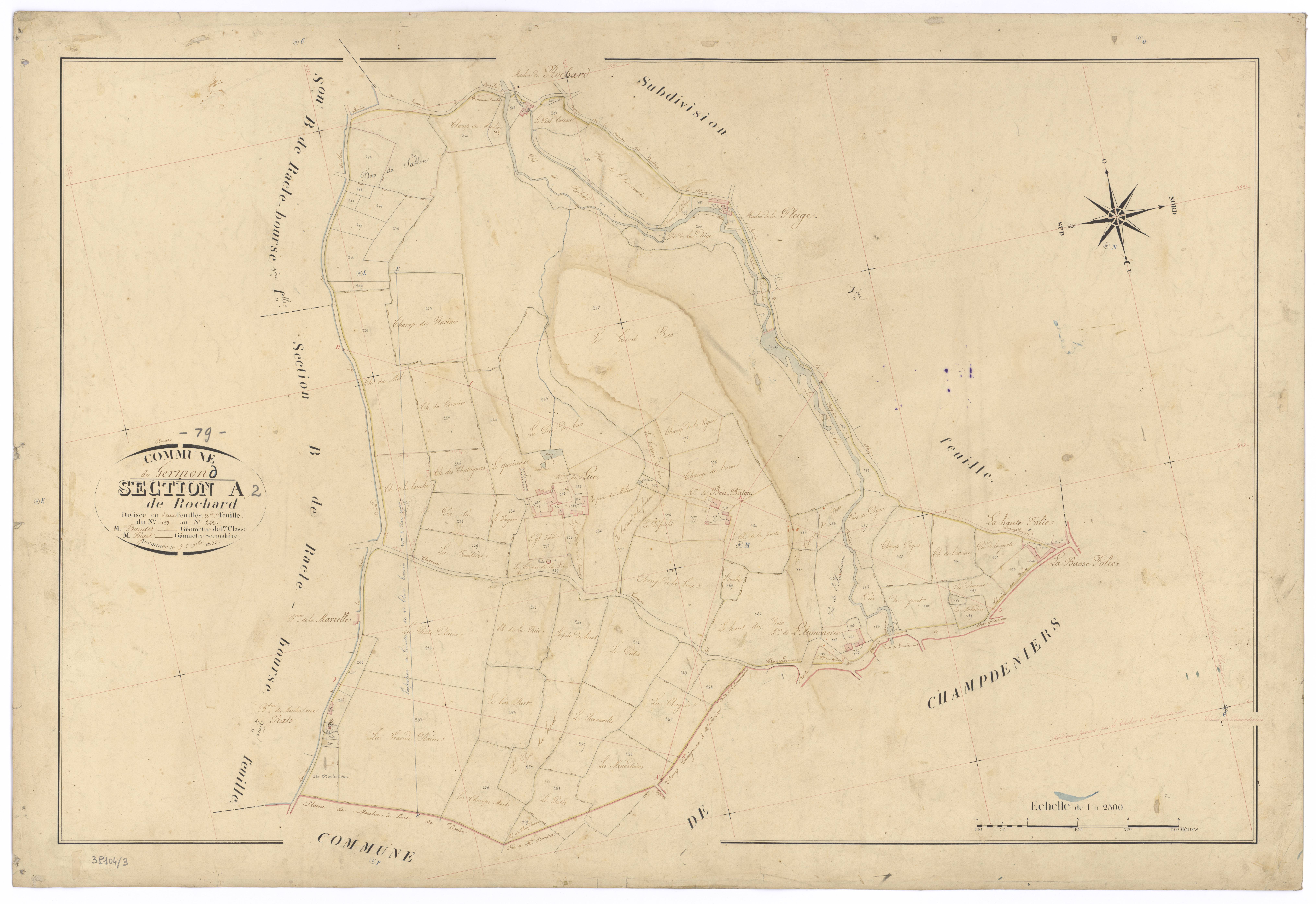 Germond-Rouvre - FRAD079_CADASTRE_NAPOLEONIEN Section A2 dite de Rochard 