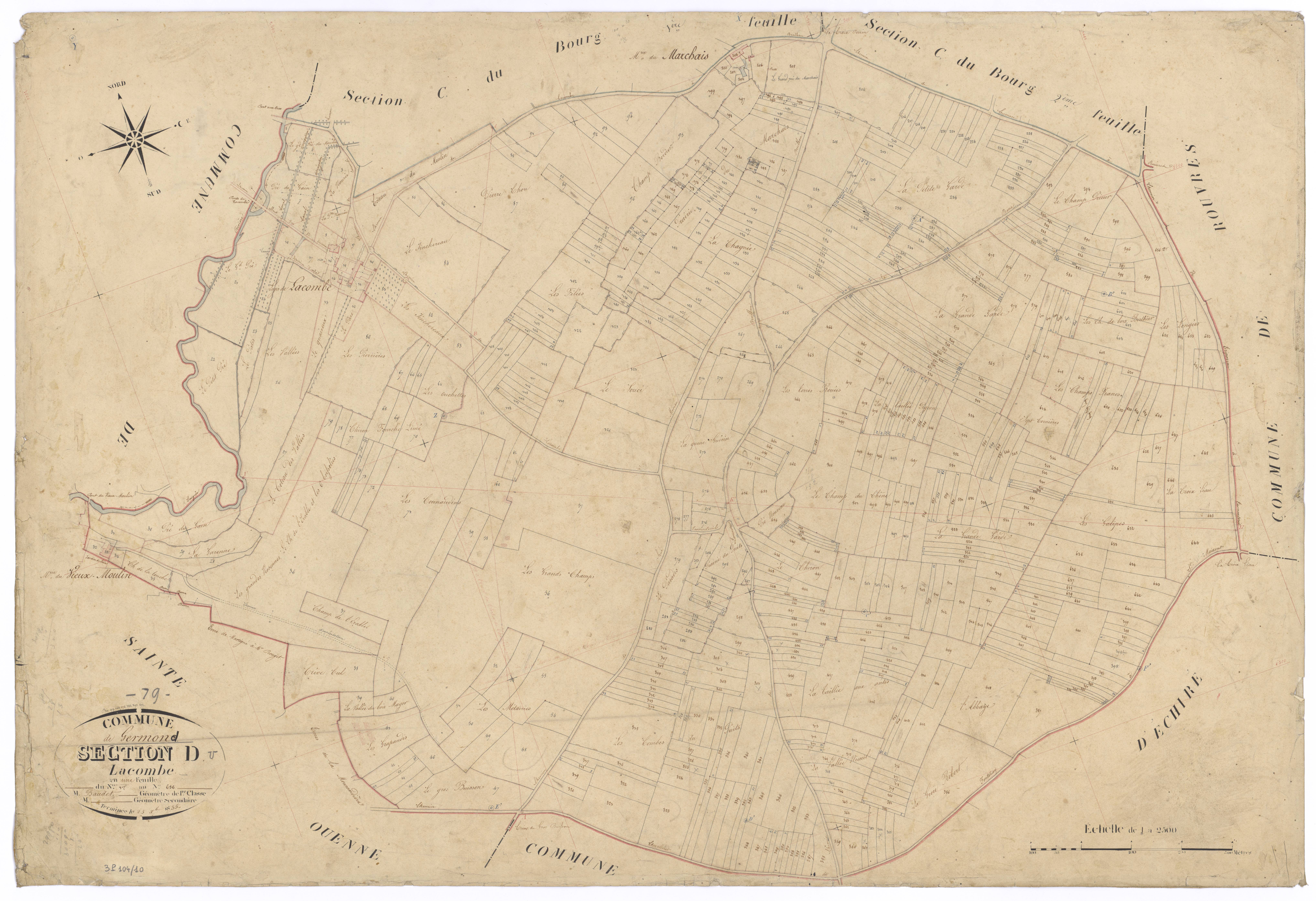 Germond-Rouvre - FRAD079_CADASTRE_NAPOLEONIEN Section D dite de Lacombe 