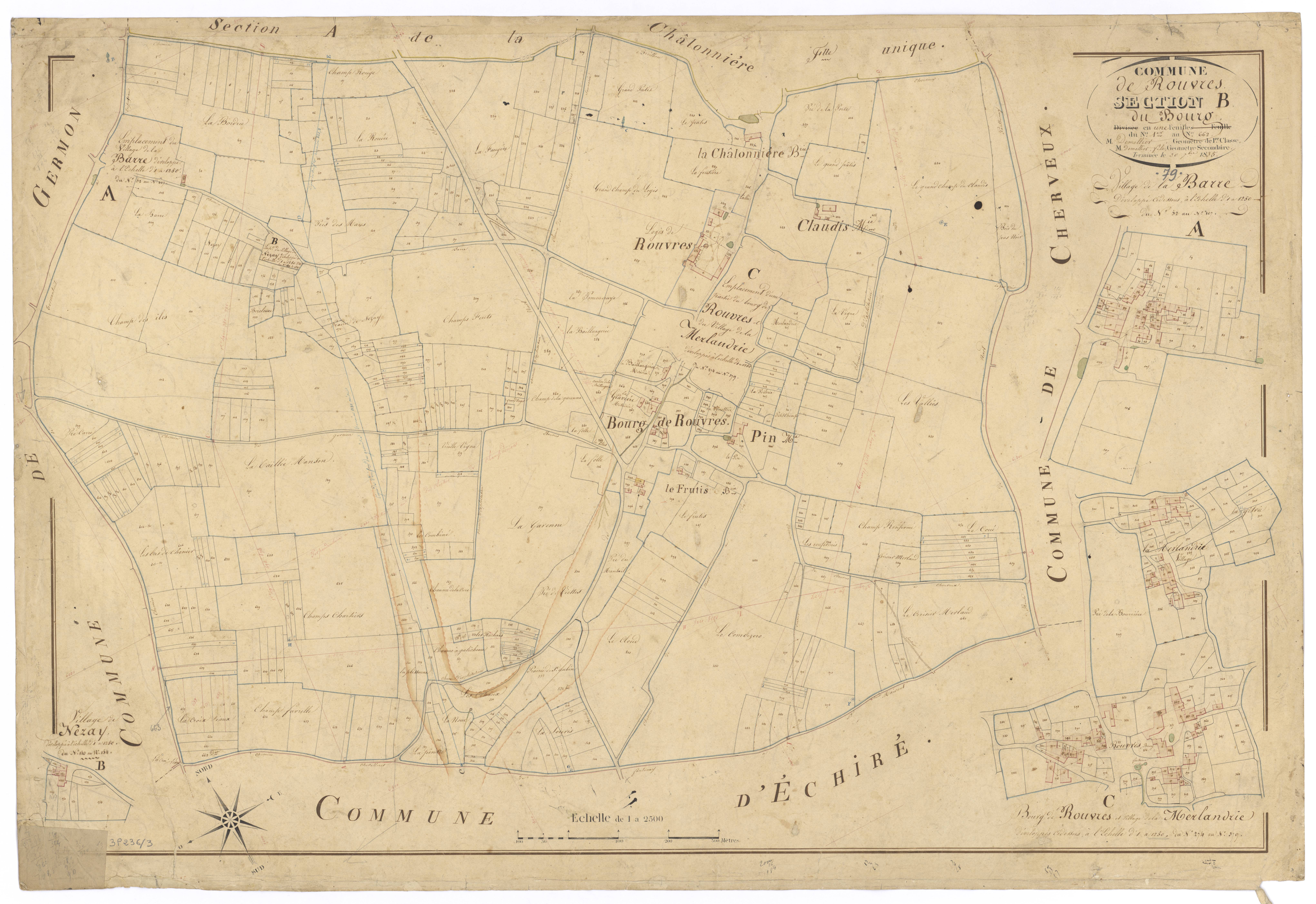 Germond-Rouvre - FRAD079_CADASTRE_NAPOLEONIEN Section B dite du Bourg 