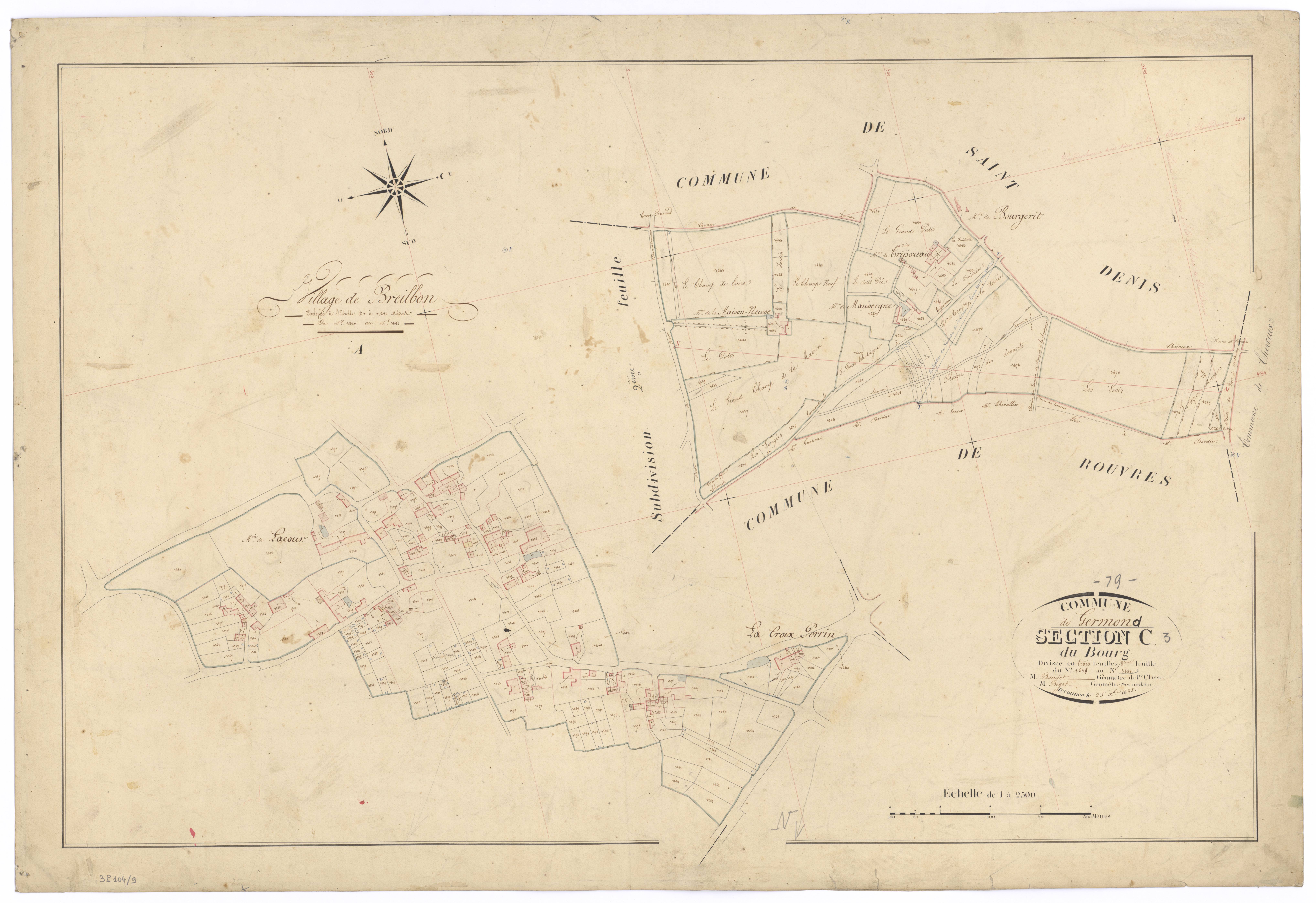 Germond-Rouvre - FRAD079_CADASTRE_NAPOLEONIEN Section C3 dite du Bourg 