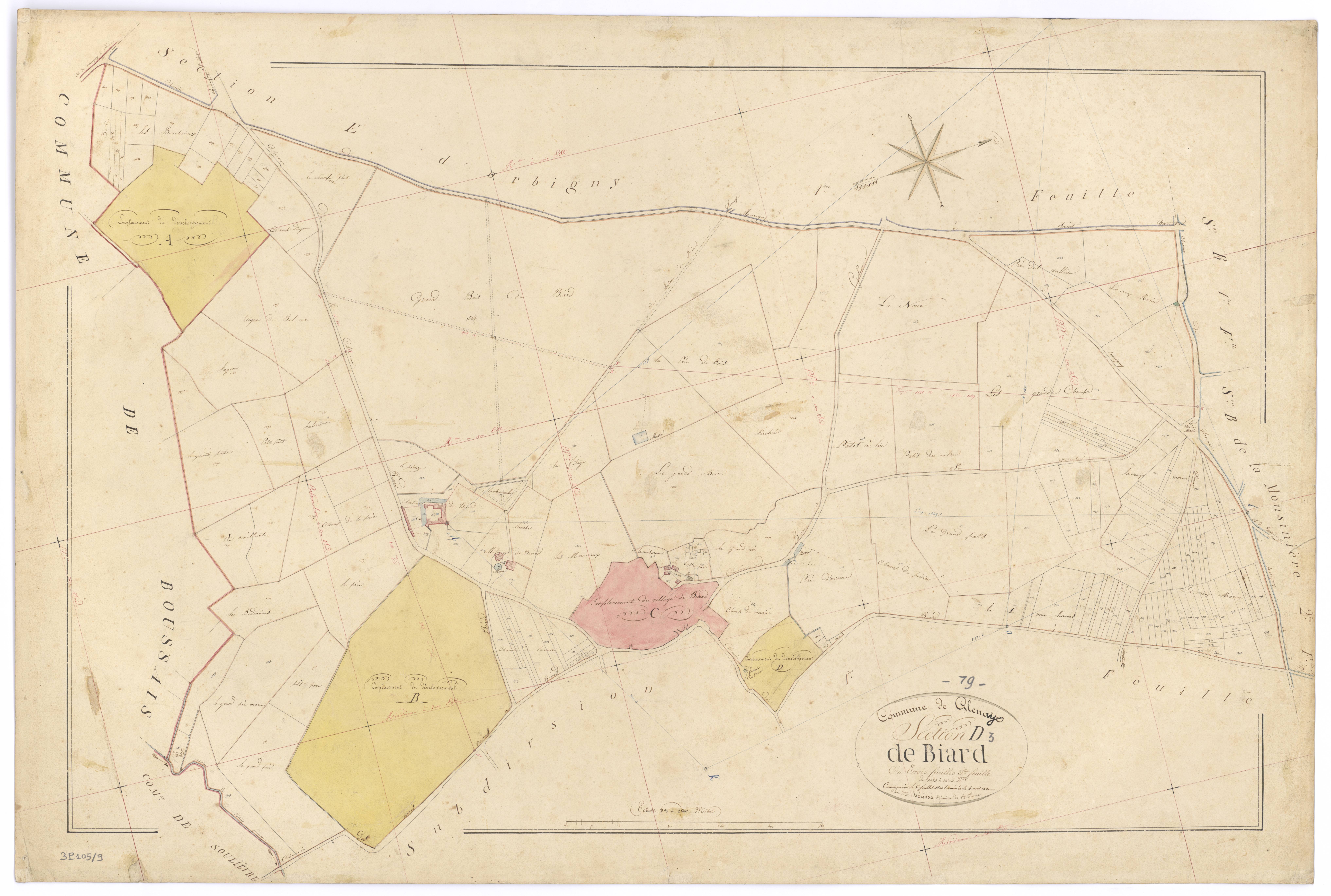 Glénay - FRAD079_CADASTRE_NAPOLEONIEN Section D 3 dite de Biard