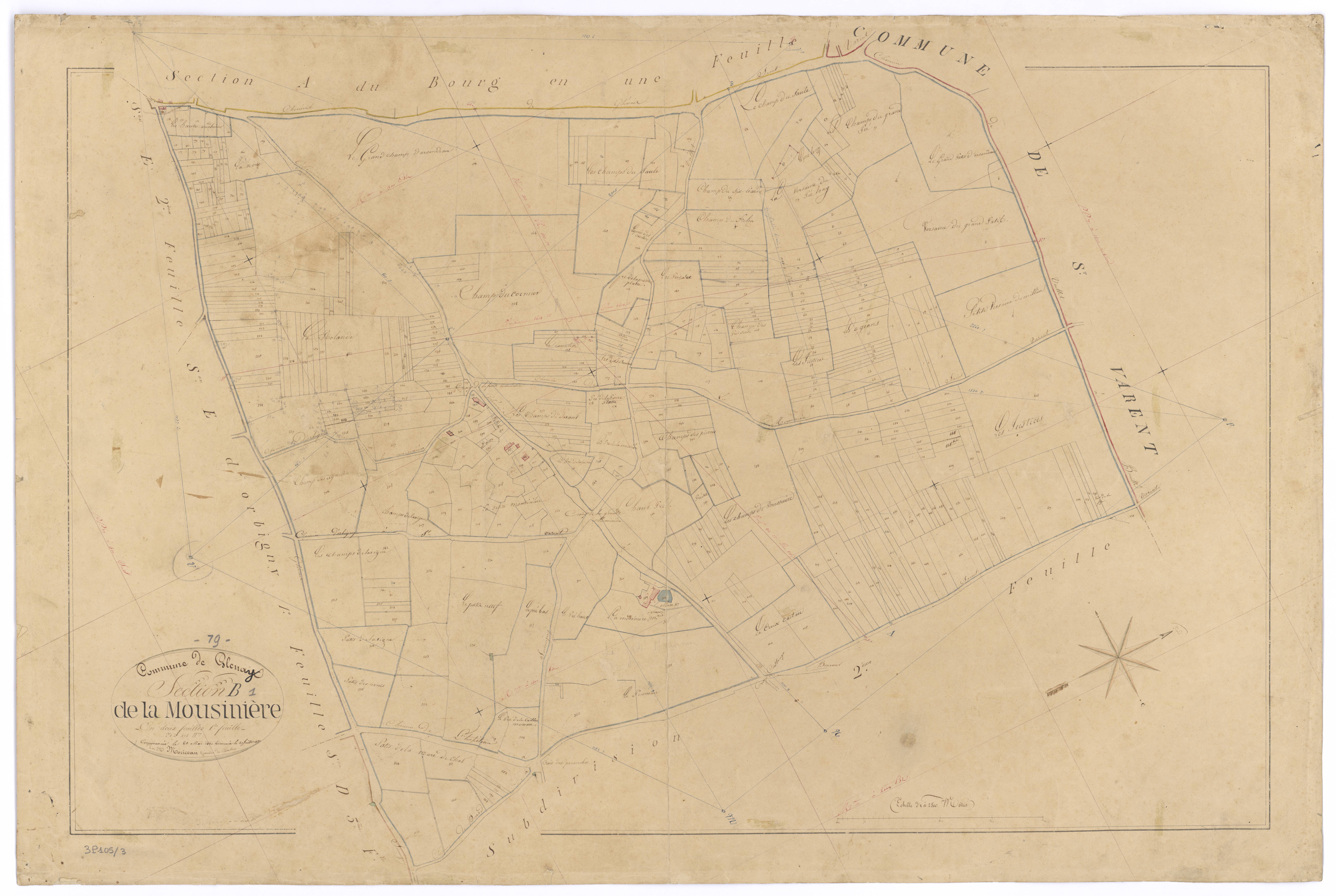 Glénay - FRAD079_CADASTRE_NAPOLEONIEN Section B 1 dite de la Mousinière