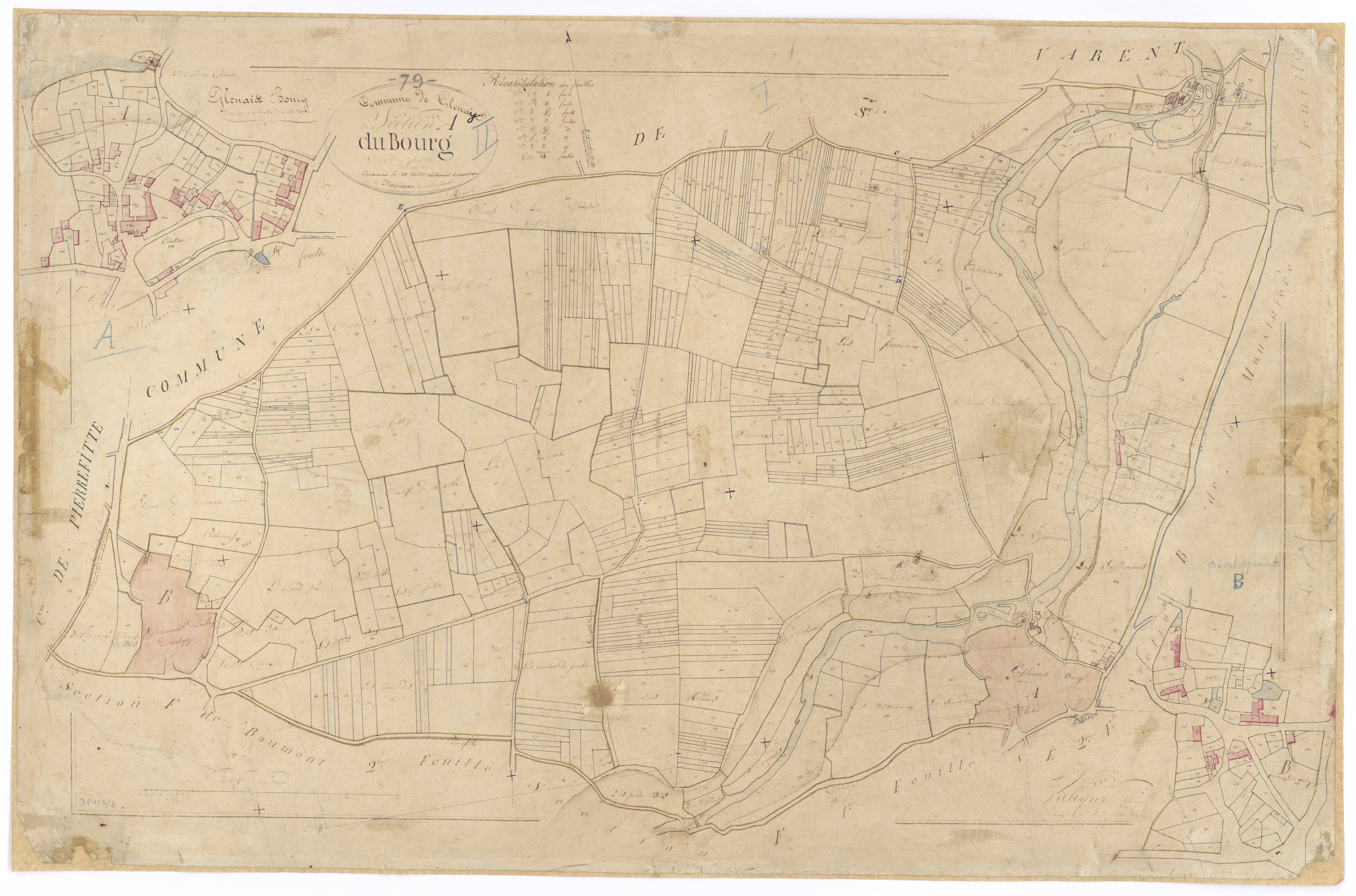 Glénay - FRAD079_CADASTRE_NAPOLEONIEN Section A dite du Bourg