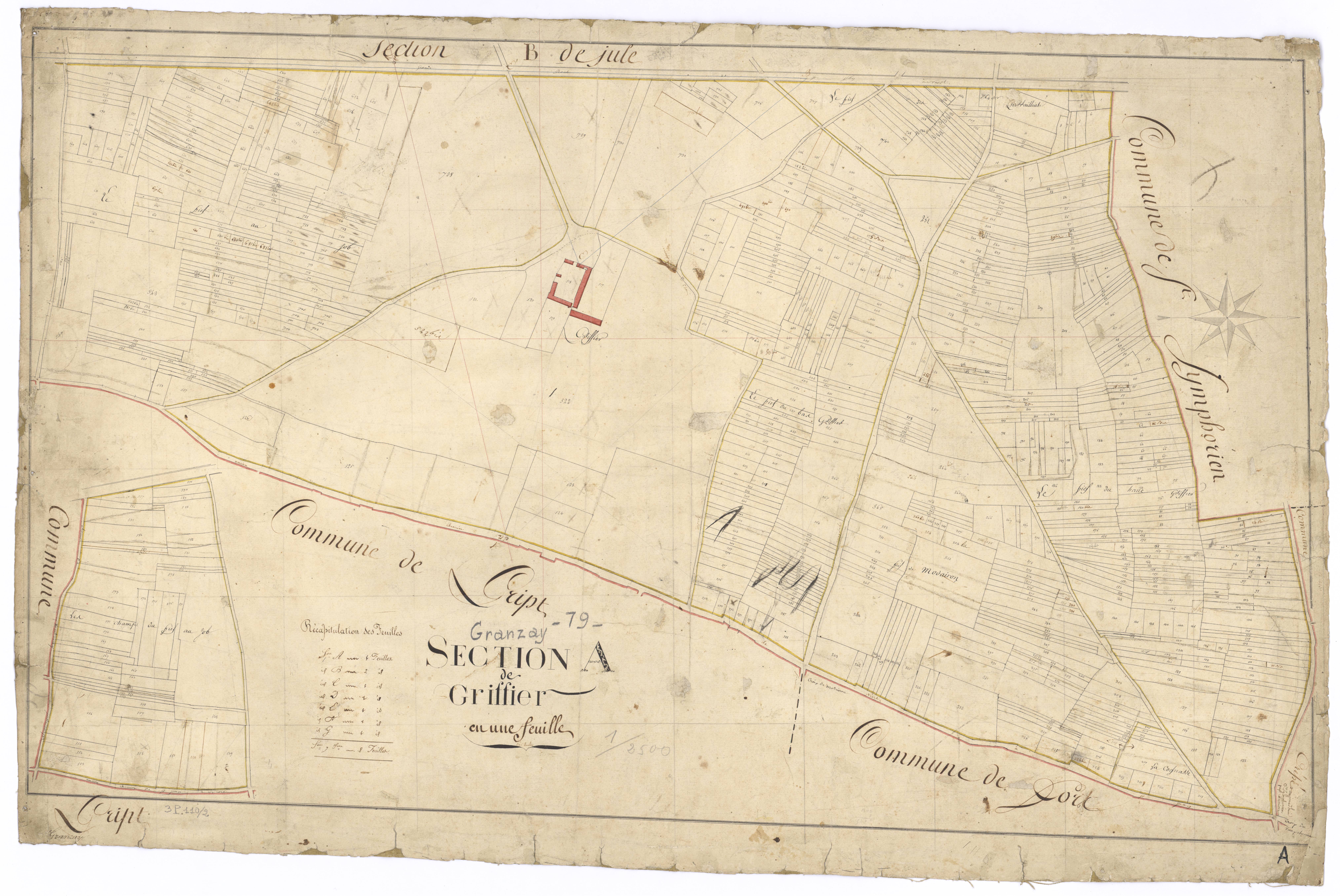 Granzay-Gript - FRAD079_CADASTRE_NAPOLEONIEN Section A dite de Griffier 