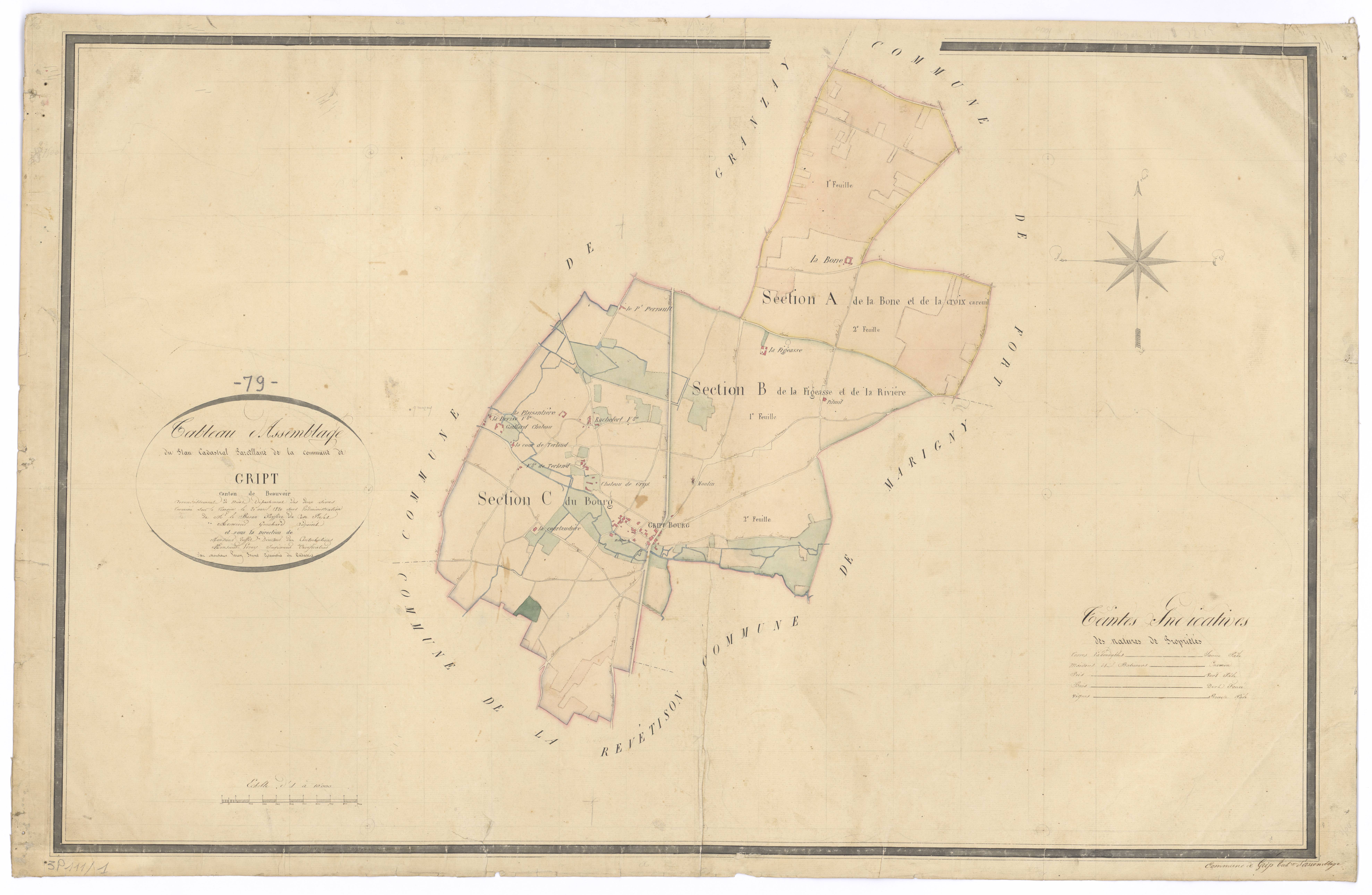 Granzay-Gript - FRAD079_CADASTRE_NAPOLEONIEN Tableau d'assemblage 