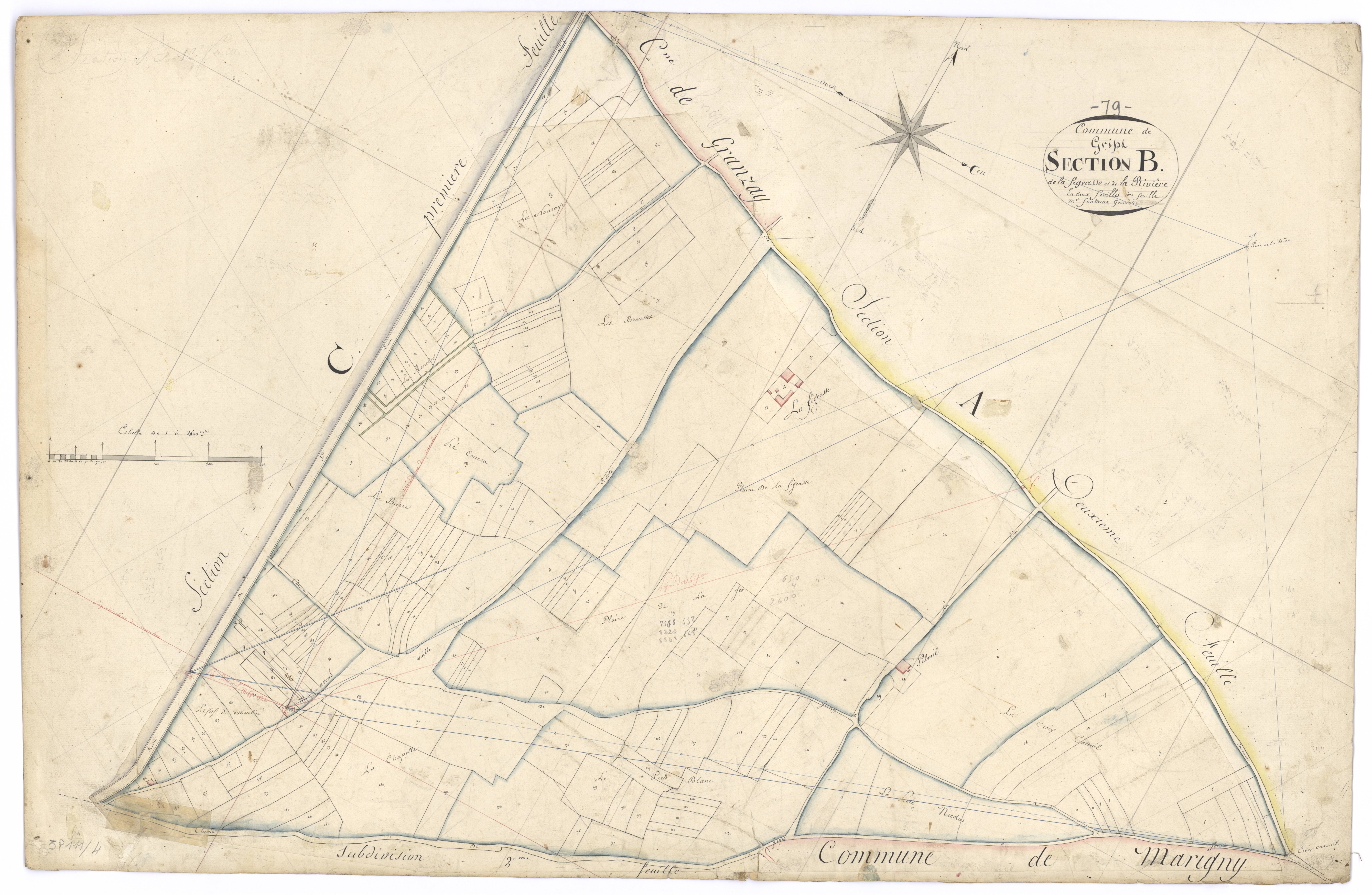 Granzay-Gript - FRAD079_CADASTRE_NAPOLEONIEN Section B1 dite de la Figeasse et de la Rivière 