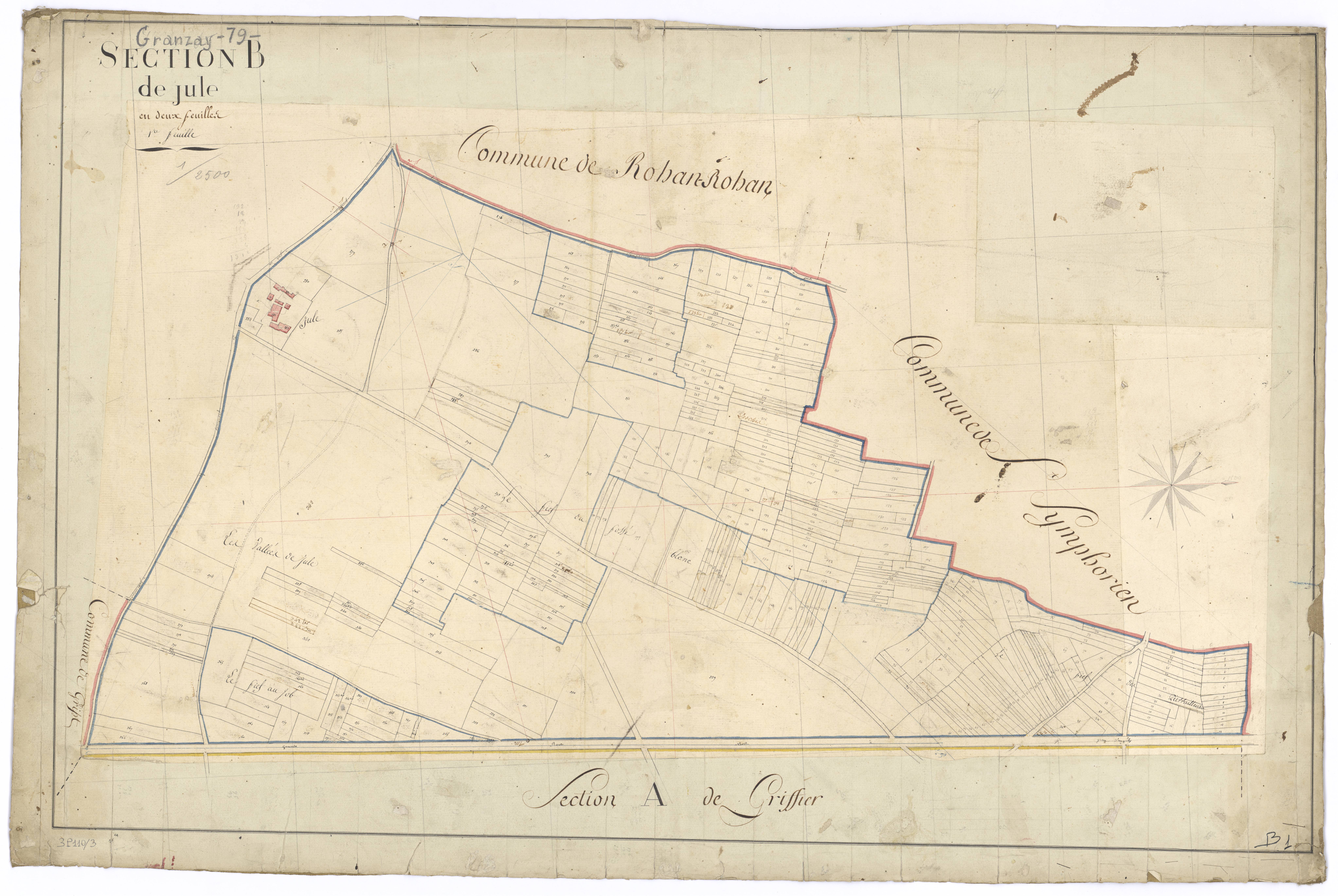 Granzay-Gript - FRAD079_CADASTRE_NAPOLEONIEN Section B1 dite de Jule 
