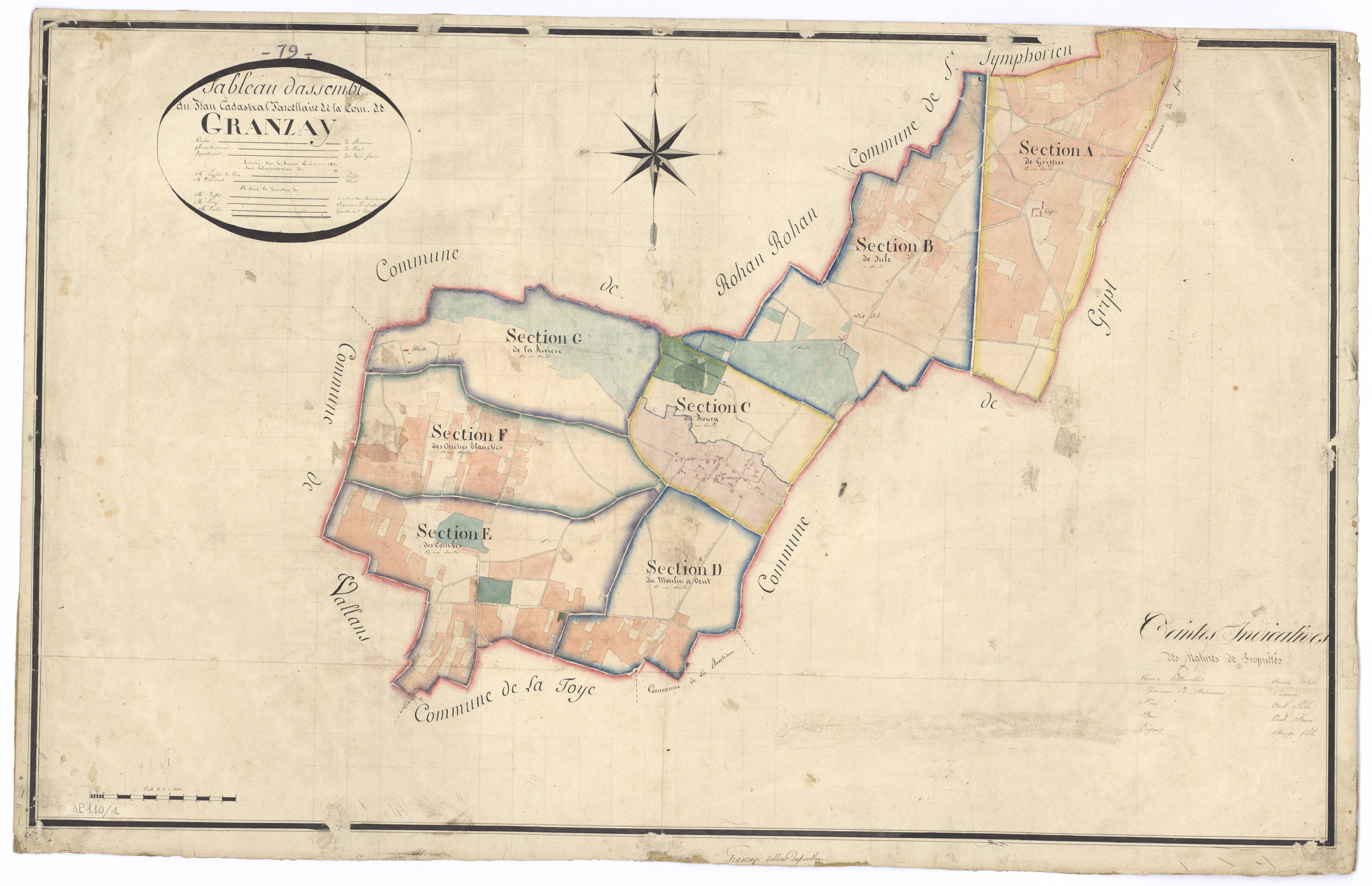 Granzay-Gript - FRAD079_CADASTRE_NAPOLEONIEN Tableau d'assemblage 