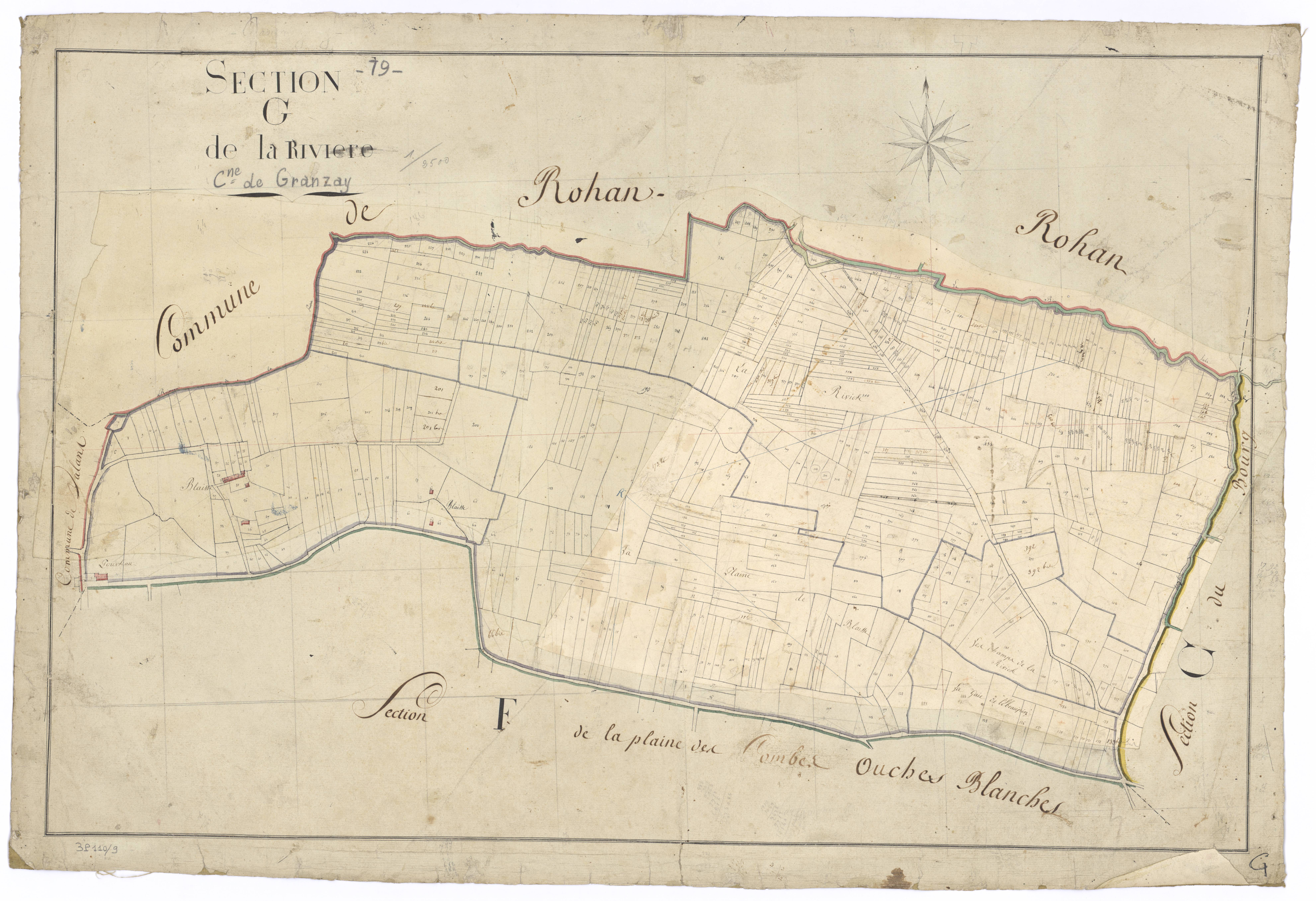 Granzay-Gript - FRAD079_CADASTRE_NAPOLEONIEN Section G dite de la Rivière 