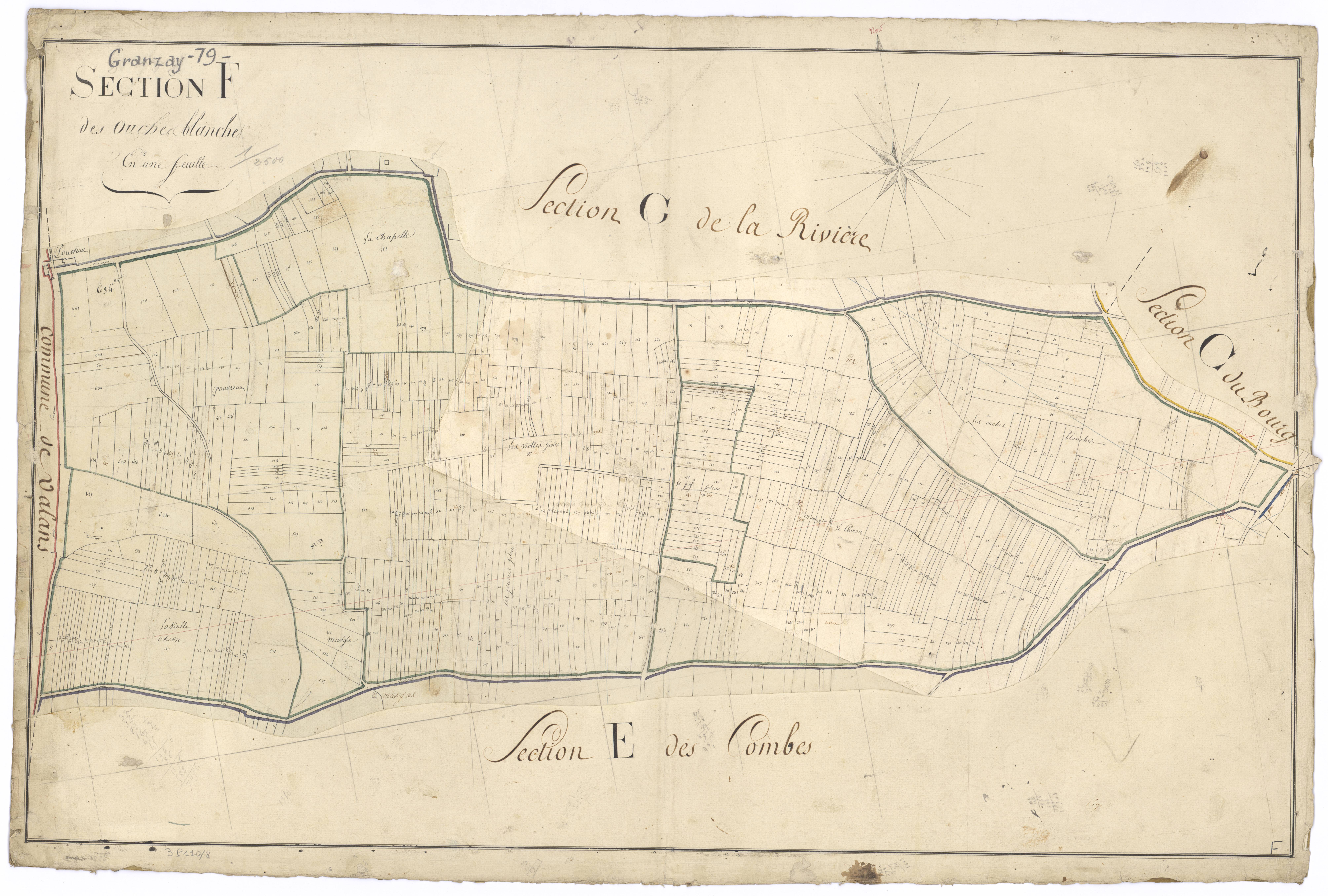 Granzay-Gript - FRAD079_CADASTRE_NAPOLEONIEN Section F dite des Ouches Blanches 
