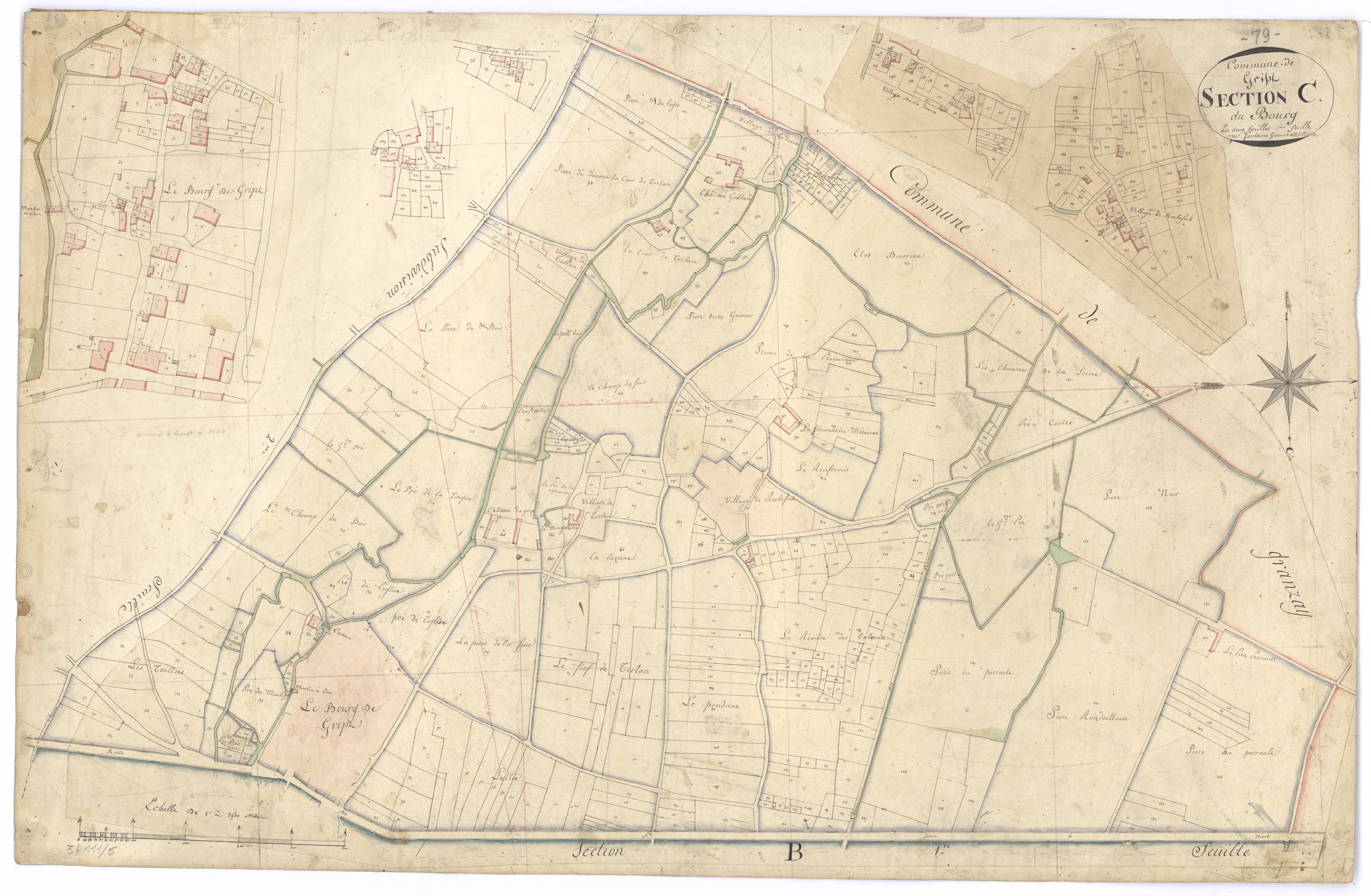Granzay-Gript - FRAD079_CADASTRE_NAPOLEONIEN Section C1 dite du Bourg 