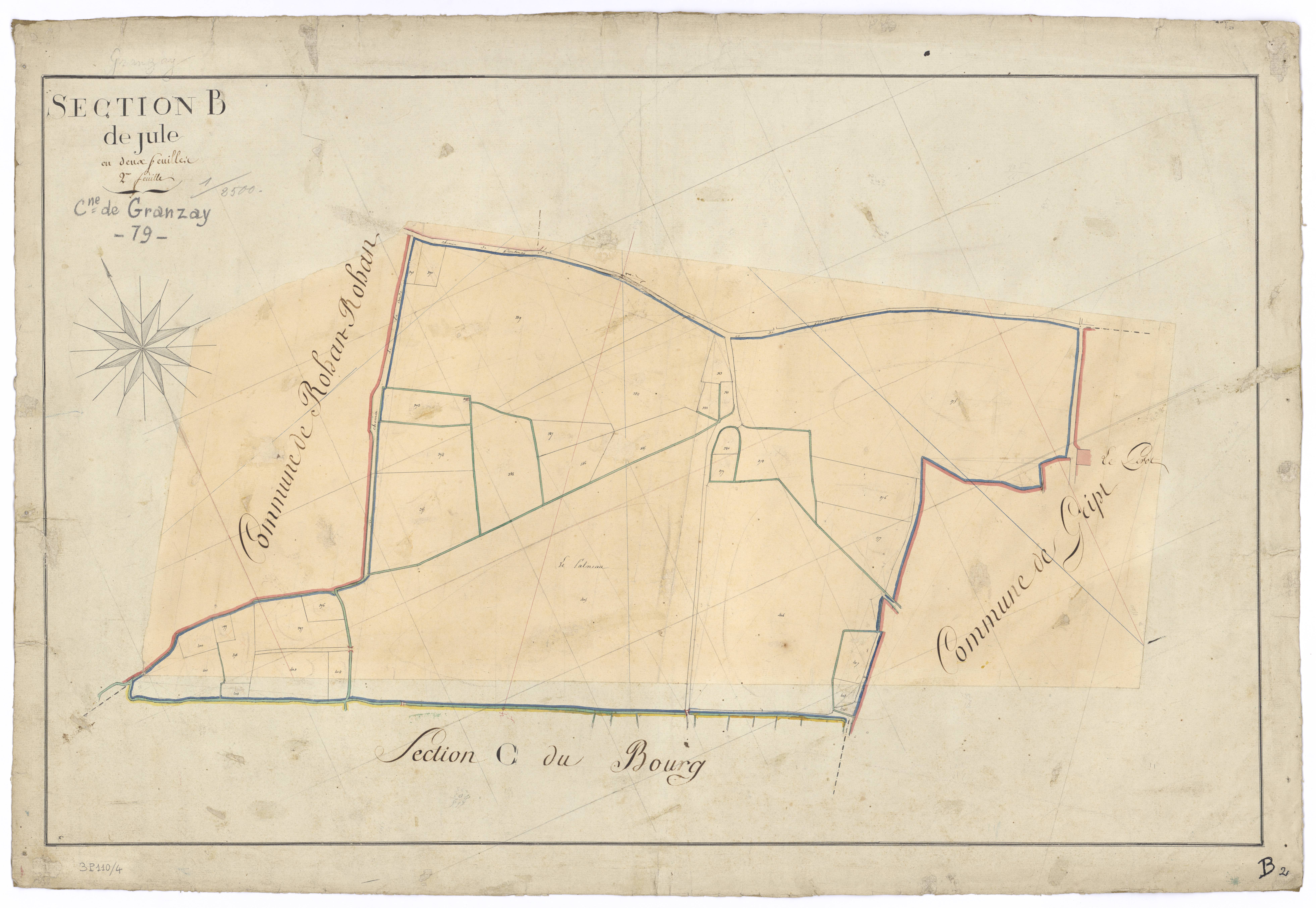 Granzay-Gript - FRAD079_CADASTRE_NAPOLEONIEN Section B2 dite de Jule 