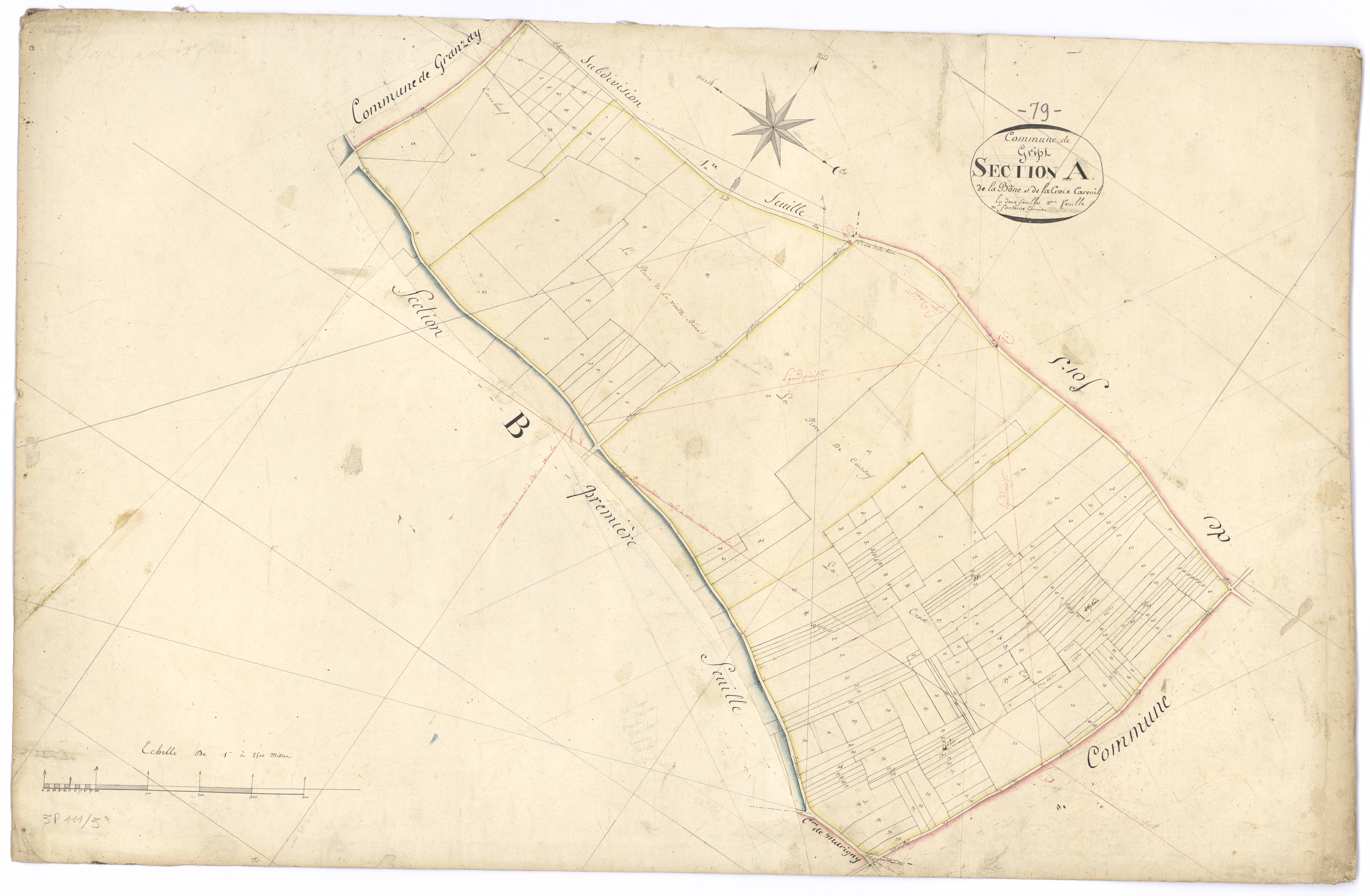 Granzay-Gript - FRAD079_CADASTRE_NAPOLEONIEN Section A2 dite de la Bône et de la Croix Careuil 