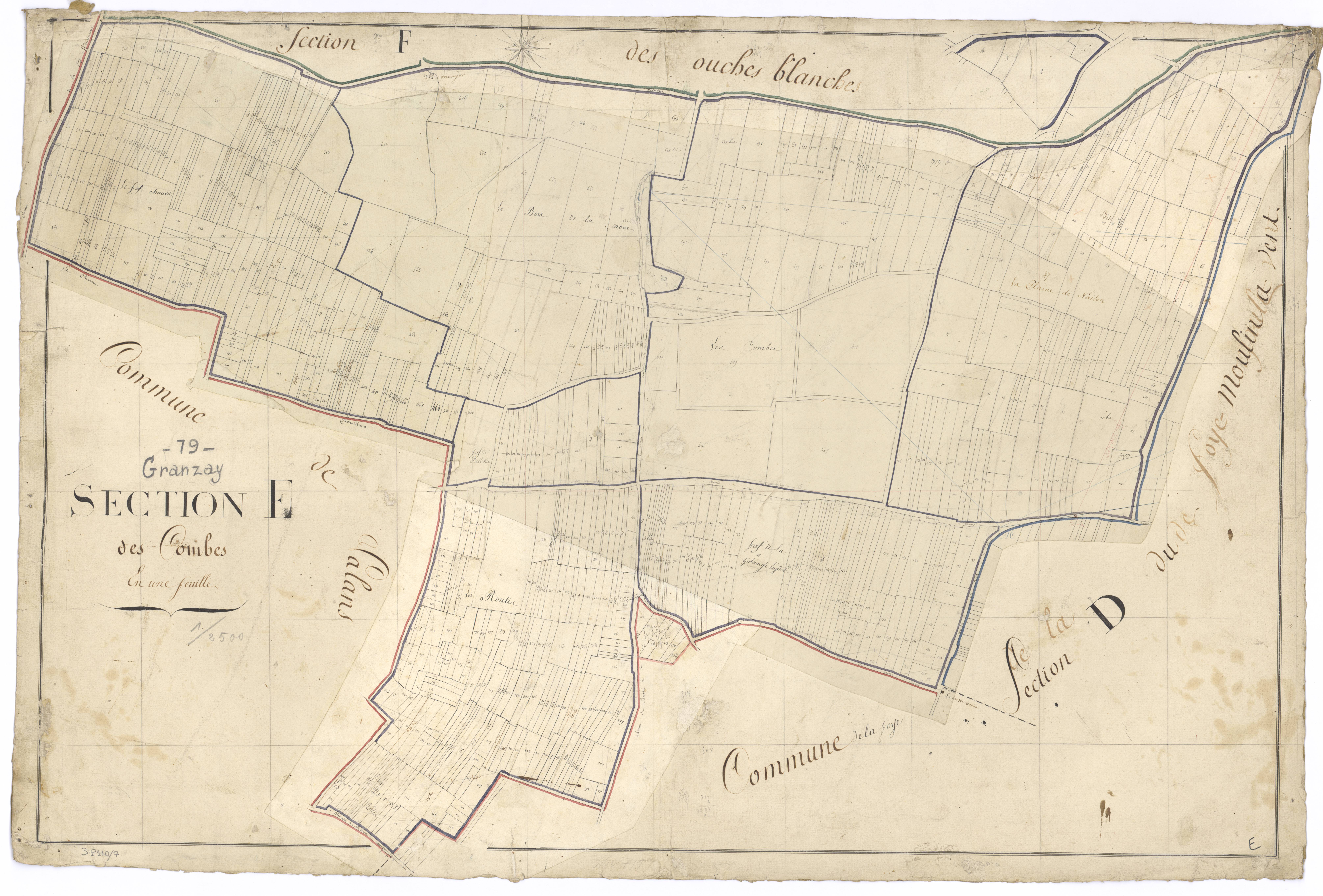 Granzay-Gript - FRAD079_CADASTRE_NAPOLEONIEN Section E dite des Combes 