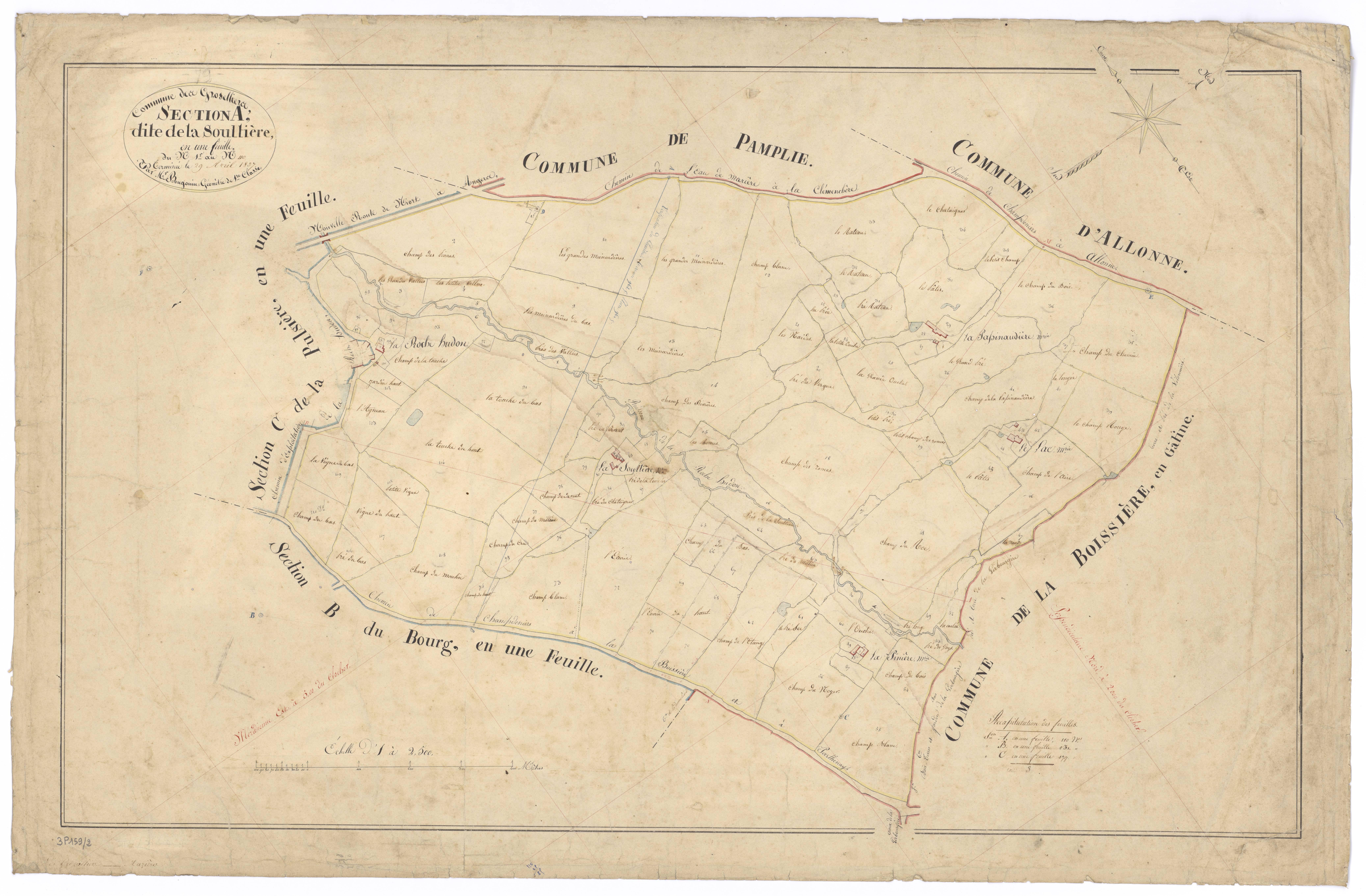 Groseillers - FRAD079_CADASTRE_NAPOLEONIEN Section A dite de la Soultière