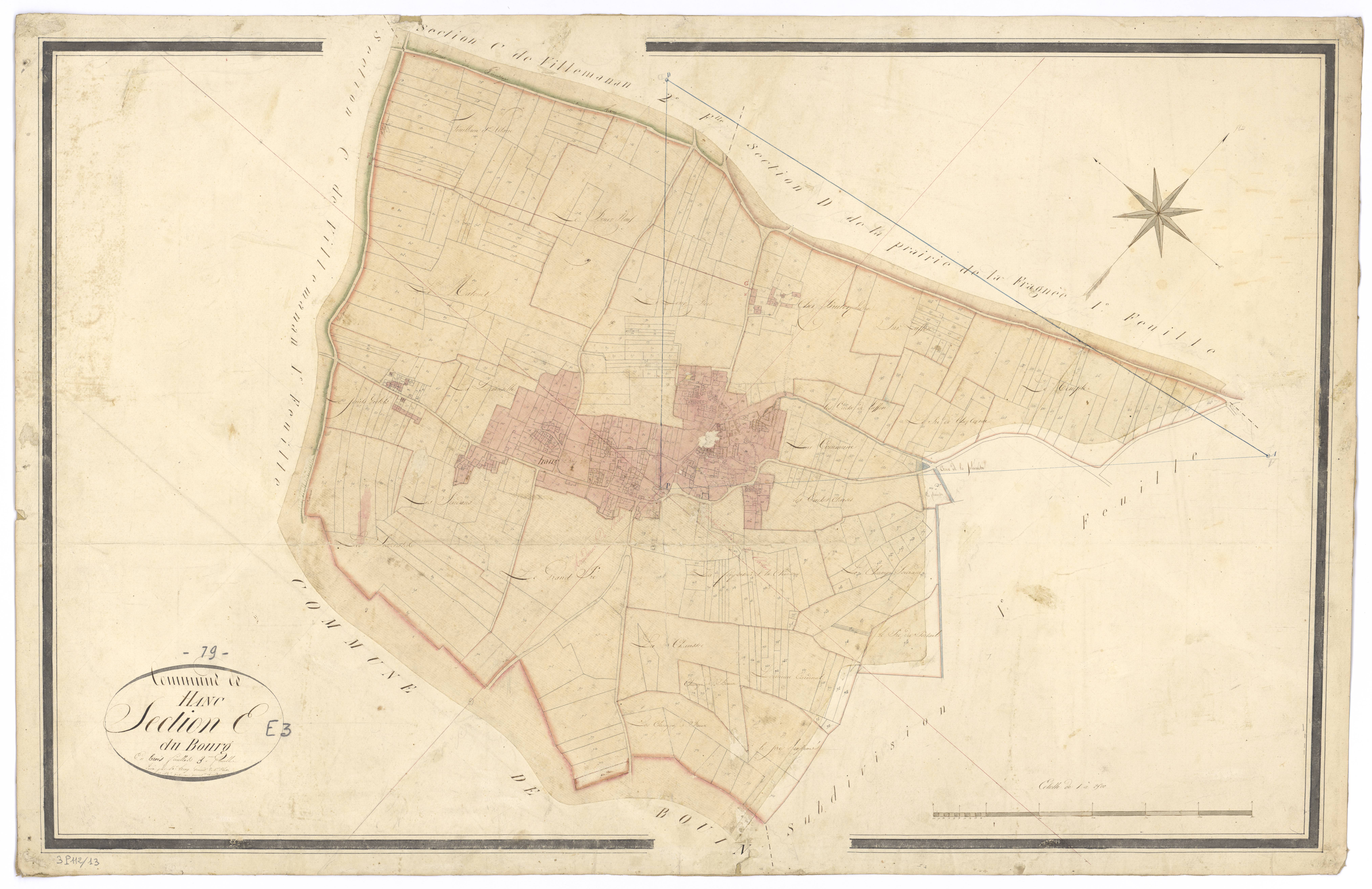 Hanc - FRAD079_CADASTRE_NAPOLEONIEN Section E3 dite du Bourg 