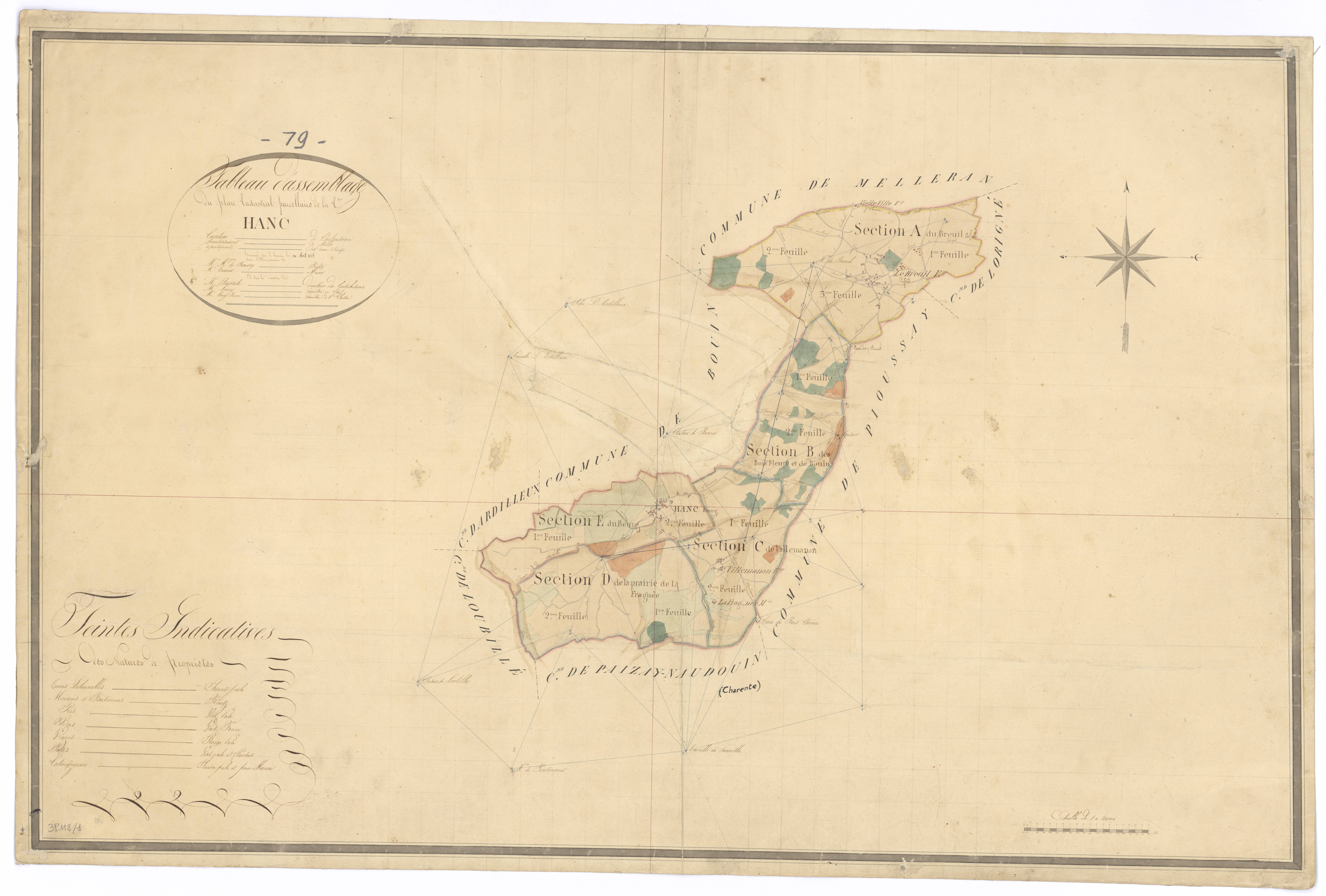 Hanc - FRAD079_CADASTRE_NAPOLEONIEN Tableau d'assemblage 
