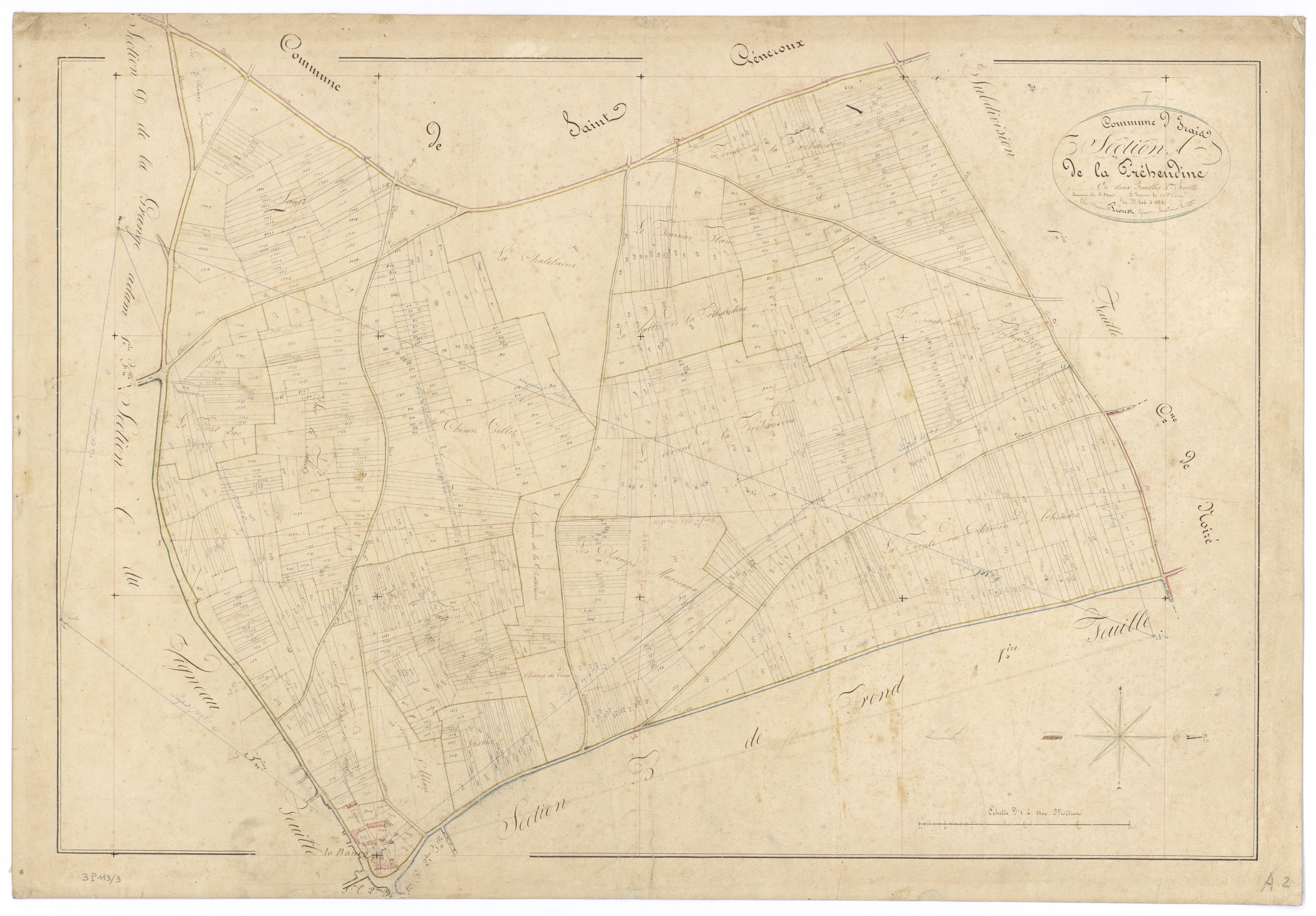 Irais - FRAD079_CADASTRE_NAPOLEONIEN Section A2 dite de la Préhendine 