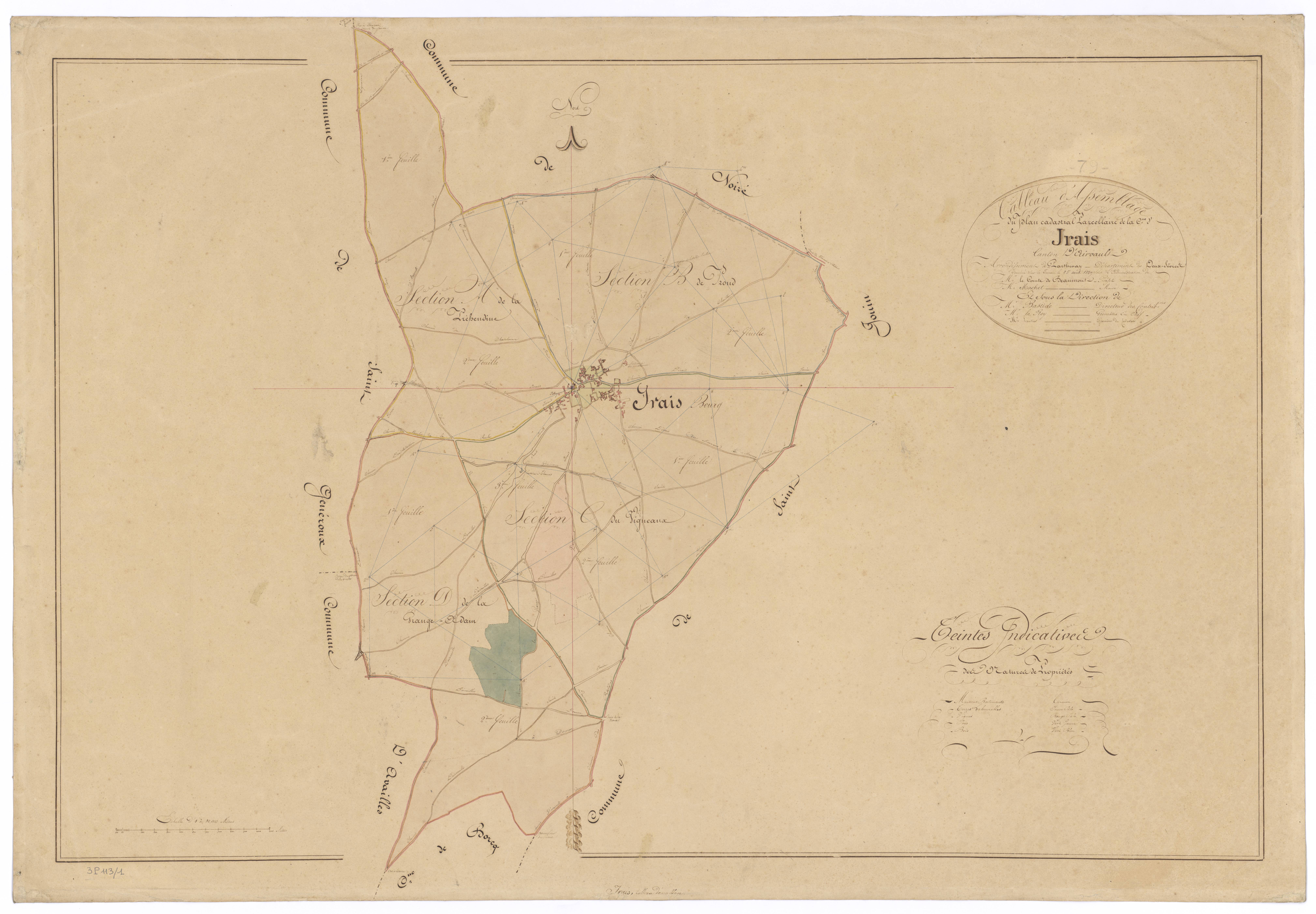 Irais - FRAD079_CADASTRE_NAPOLEONIEN Tableau d'assemblage 