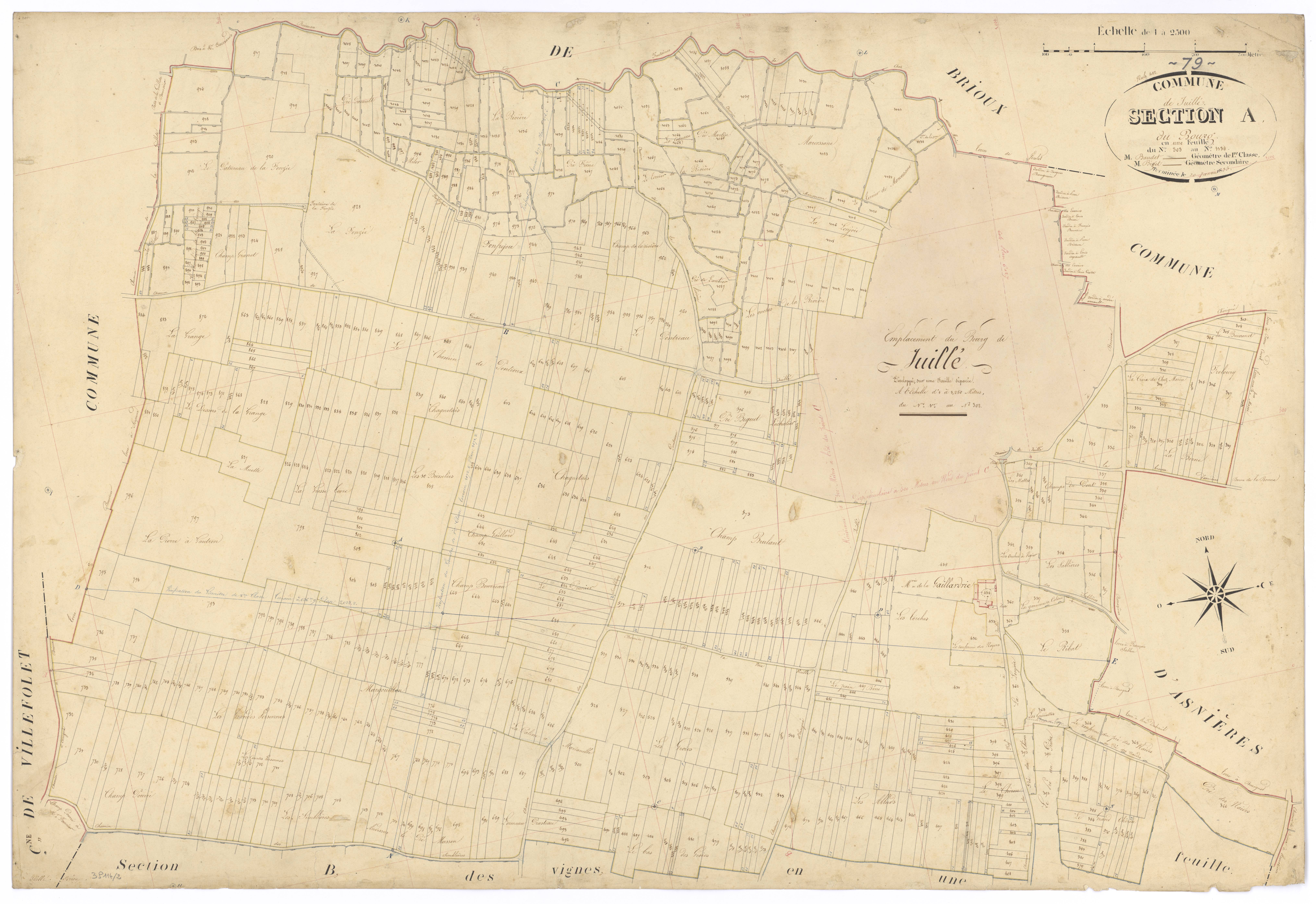 Juillé - FRAD079_CADASTRE_NAPOLEONIEN Section A dite du Bourg 