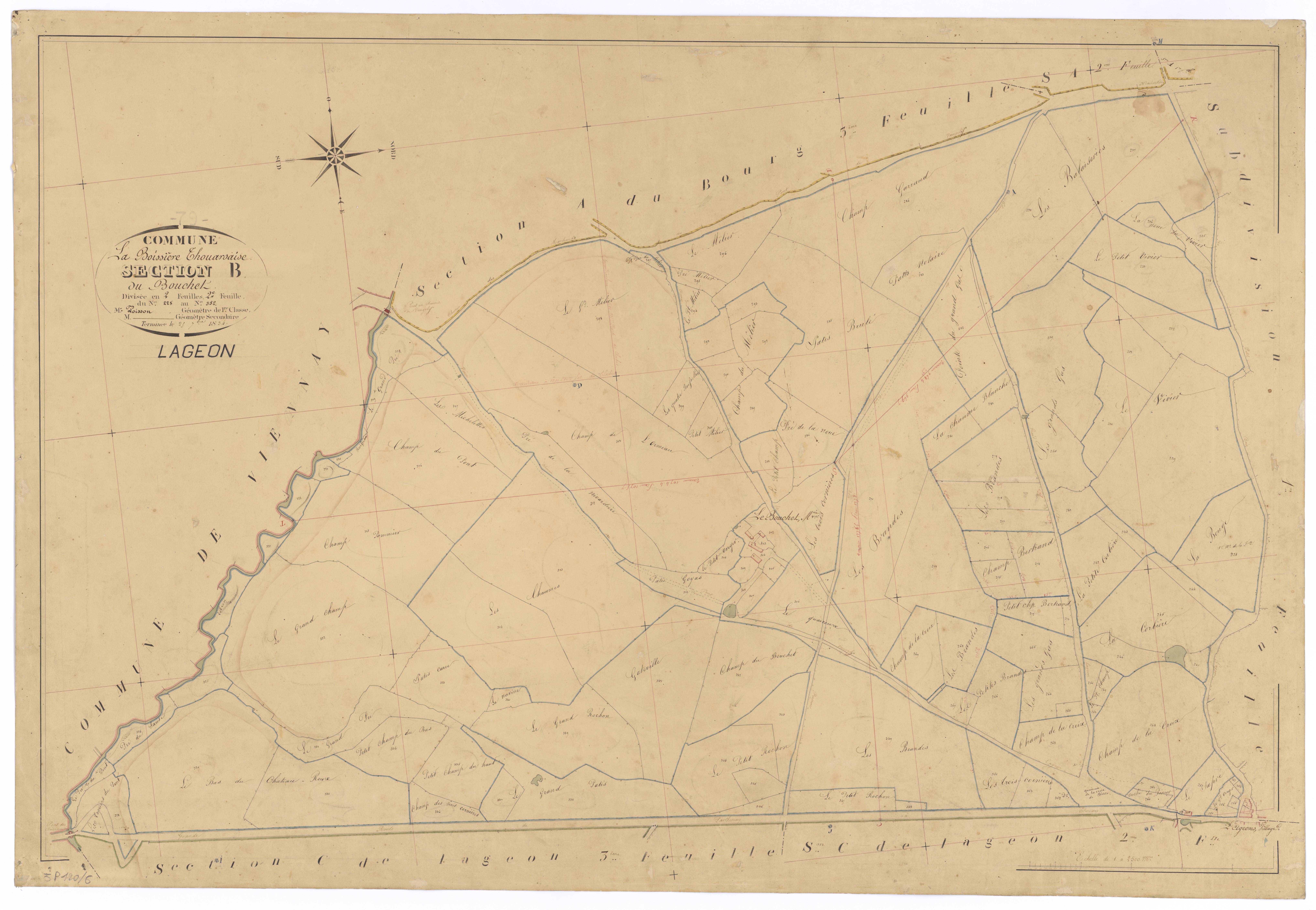 Lageon - FRAD079_CADASTRE_NAPOLEONIEN Section B2 dite du Bouchet