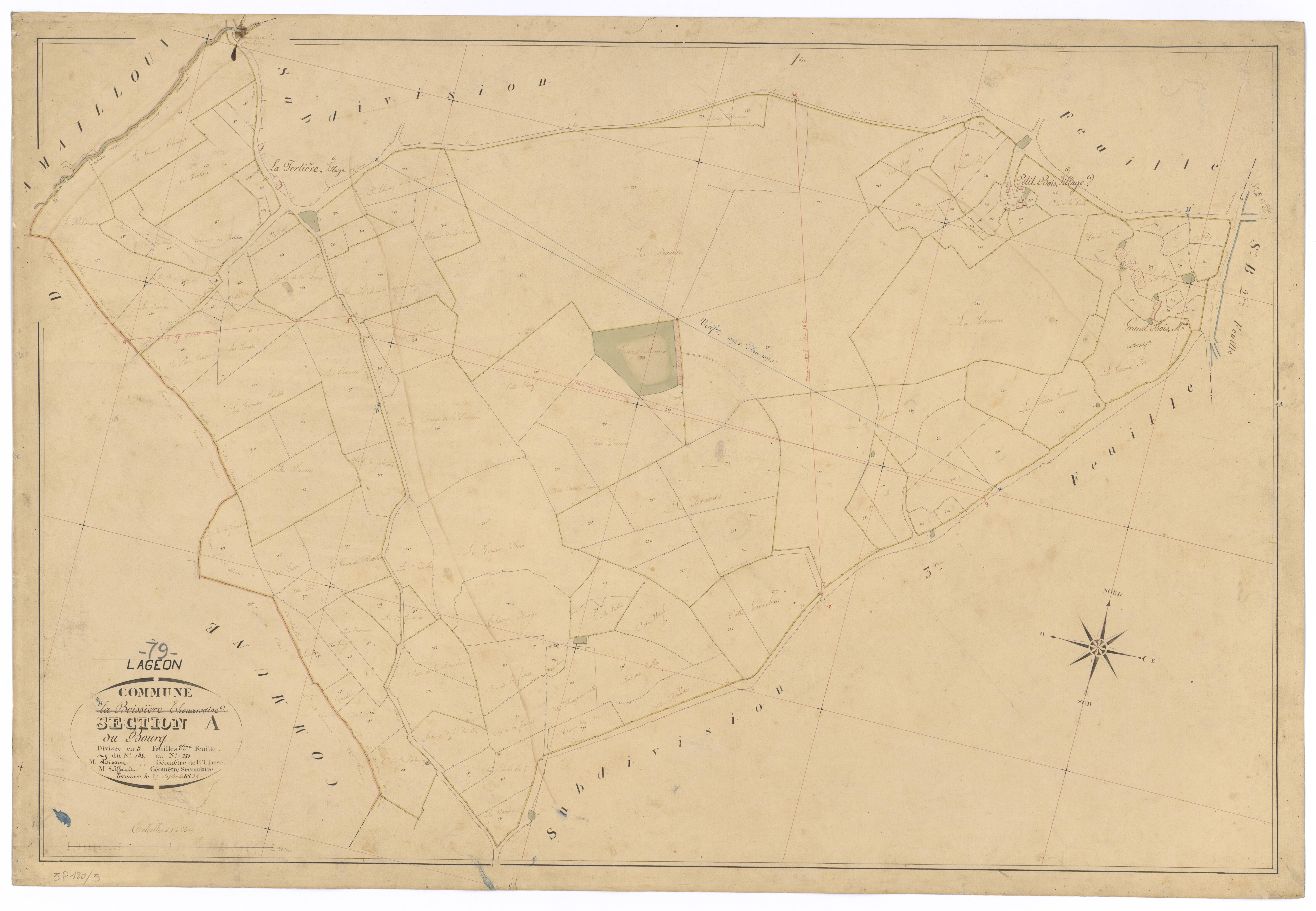 Lageon - FRAD079_CADASTRE_NAPOLEONIEN Section A2 dite du Bourg