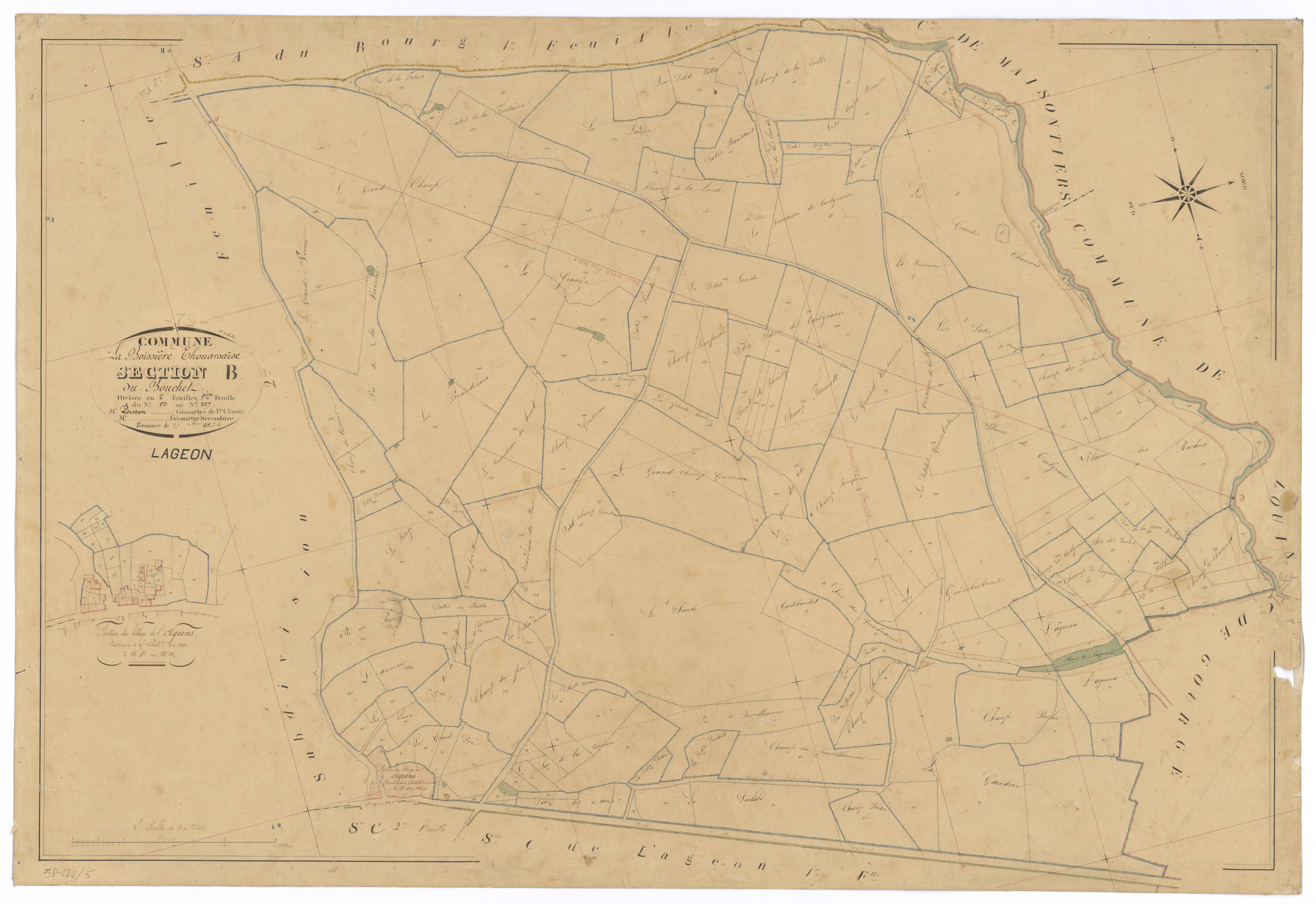 Lageon - FRAD079_CADASTRE_NAPOLEONIEN Section B1 dite du Bouchet