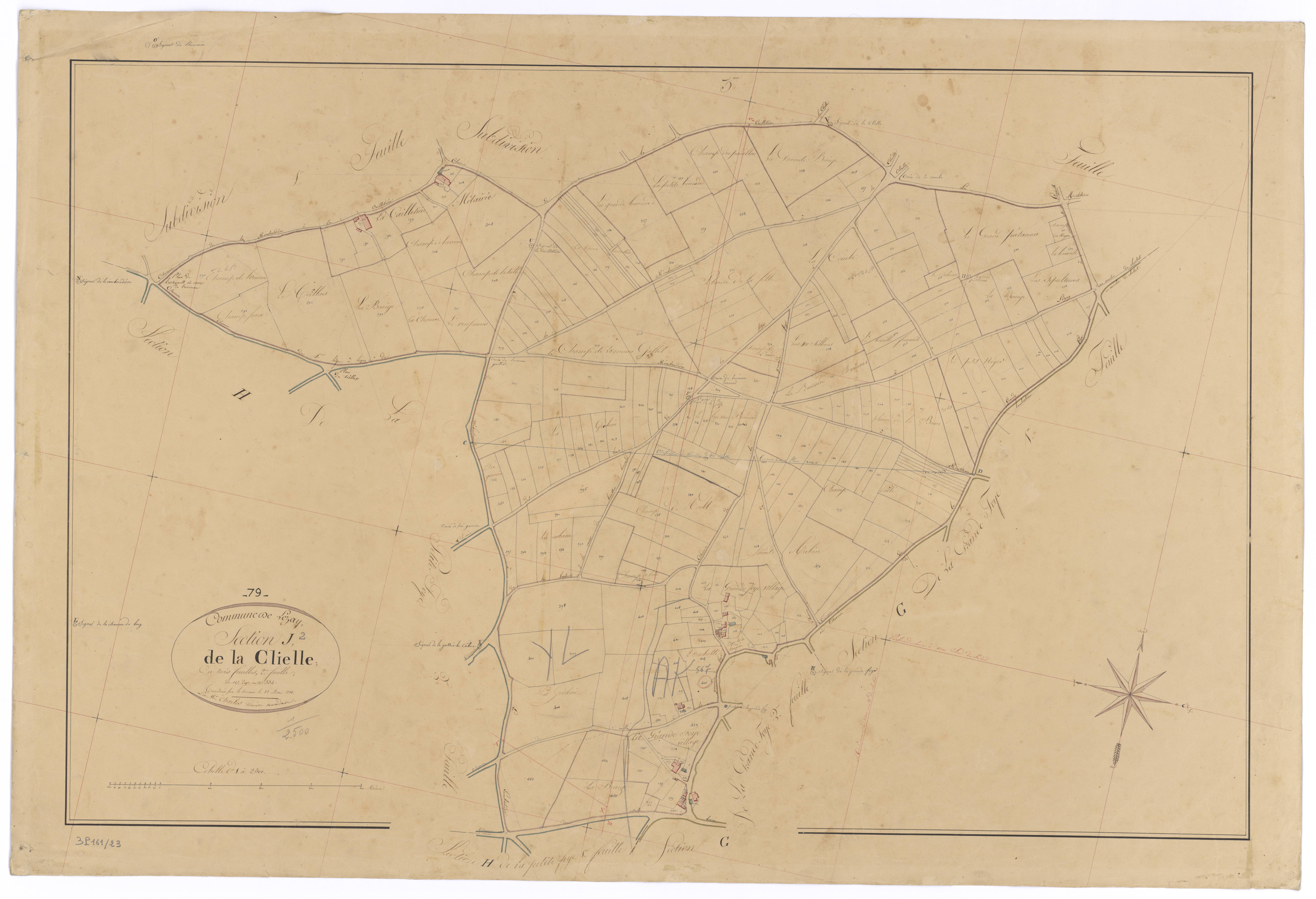 Lezay - FRAD079_CADASTRE_NAPOLEONIEN Section J2 dite de la Clielle 