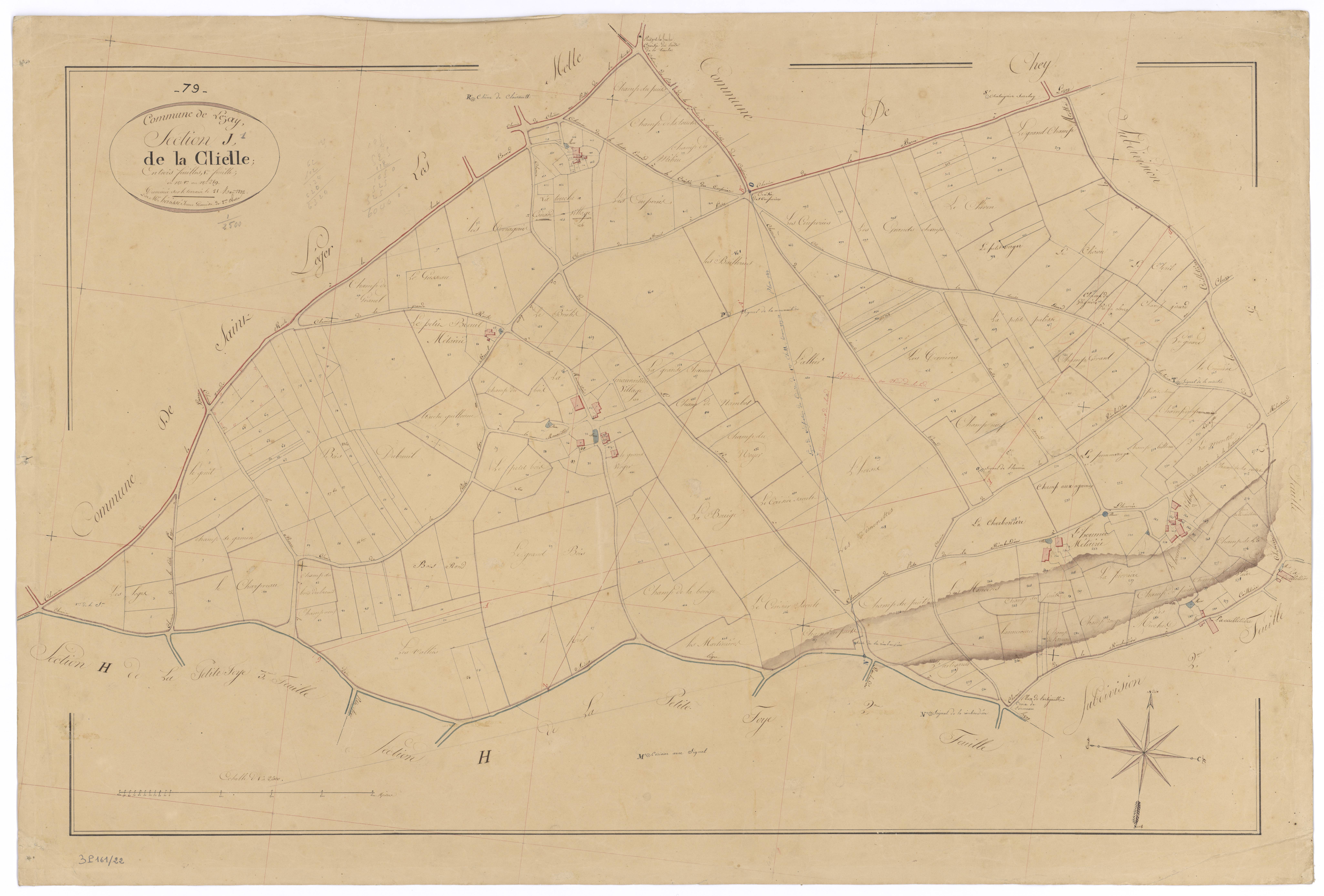 Lezay - FRAD079_CADASTRE_NAPOLEONIEN Section J1 dite de la Clielle 