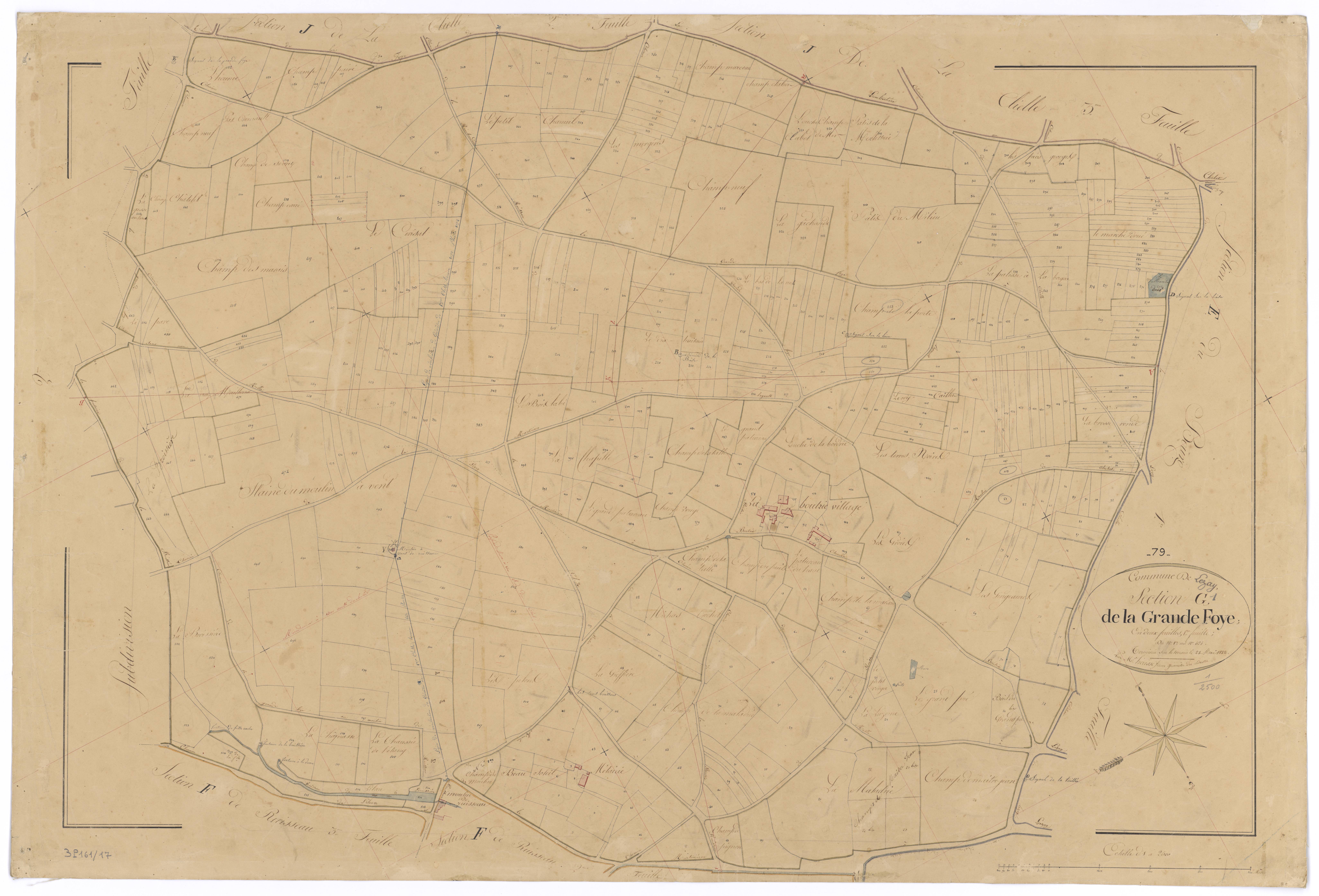 Lezay - FRAD079_CADASTRE_NAPOLEONIEN Section G1 dite de la Grande-Foye 