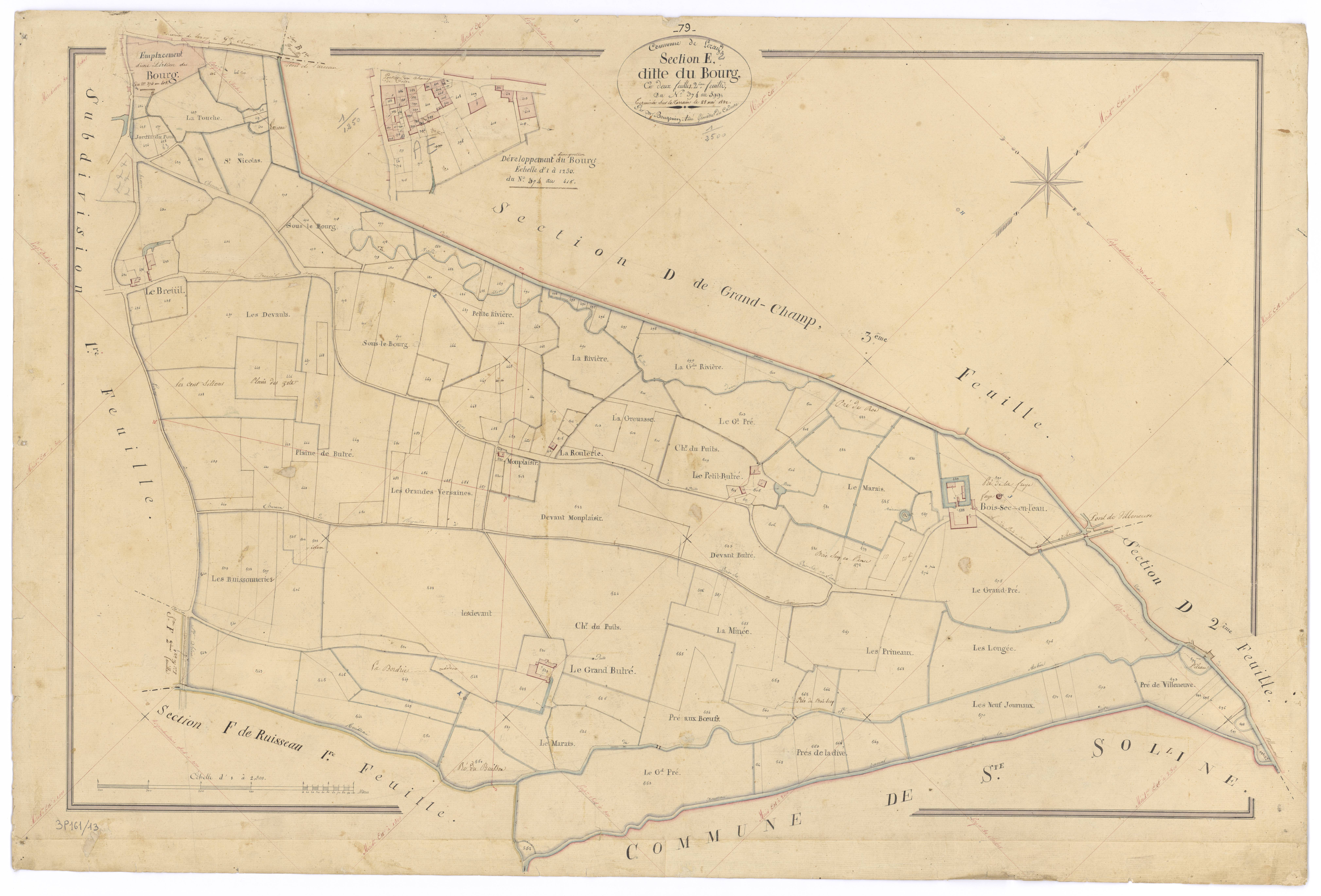 Lezay - FRAD079_CADASTRE_NAPOLEONIEN Section E2 dite du Bourg 