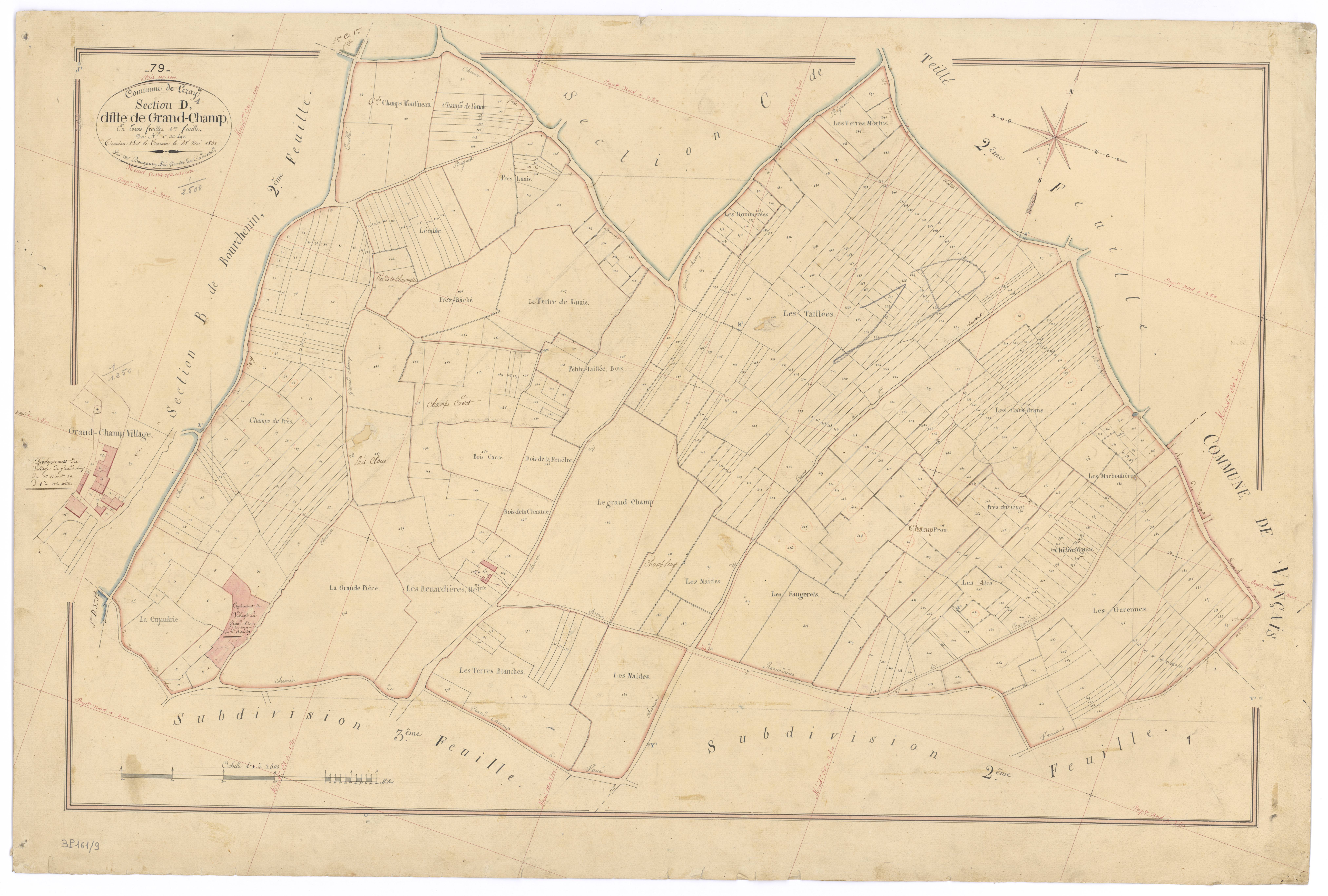 Lezay - FRAD079_CADASTRE_NAPOLEONIEN Section D1 dite de Grand-Champ 