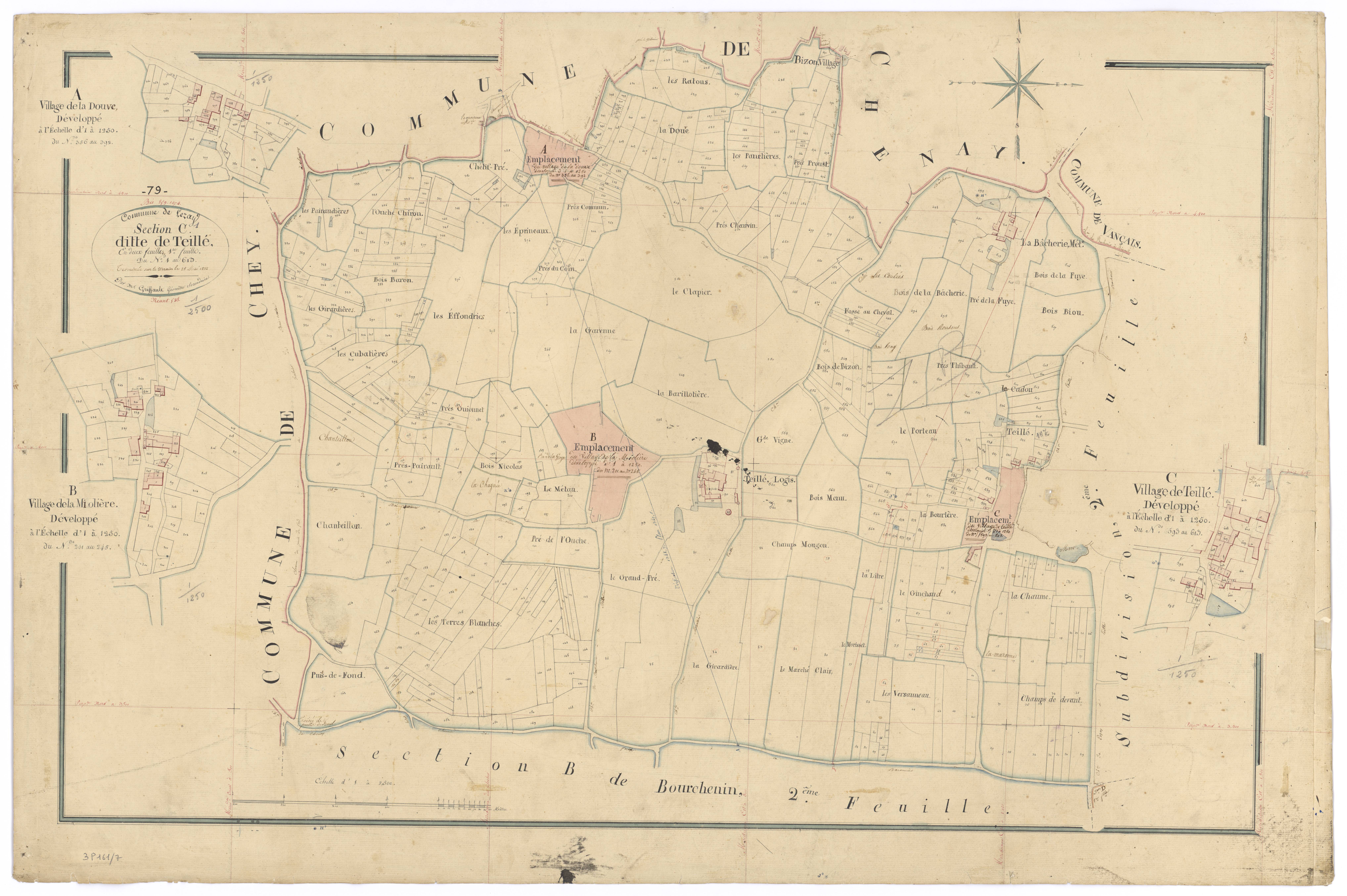 Lezay - FRAD079_CADASTRE_NAPOLEONIEN Section C1 dite de Teillé 