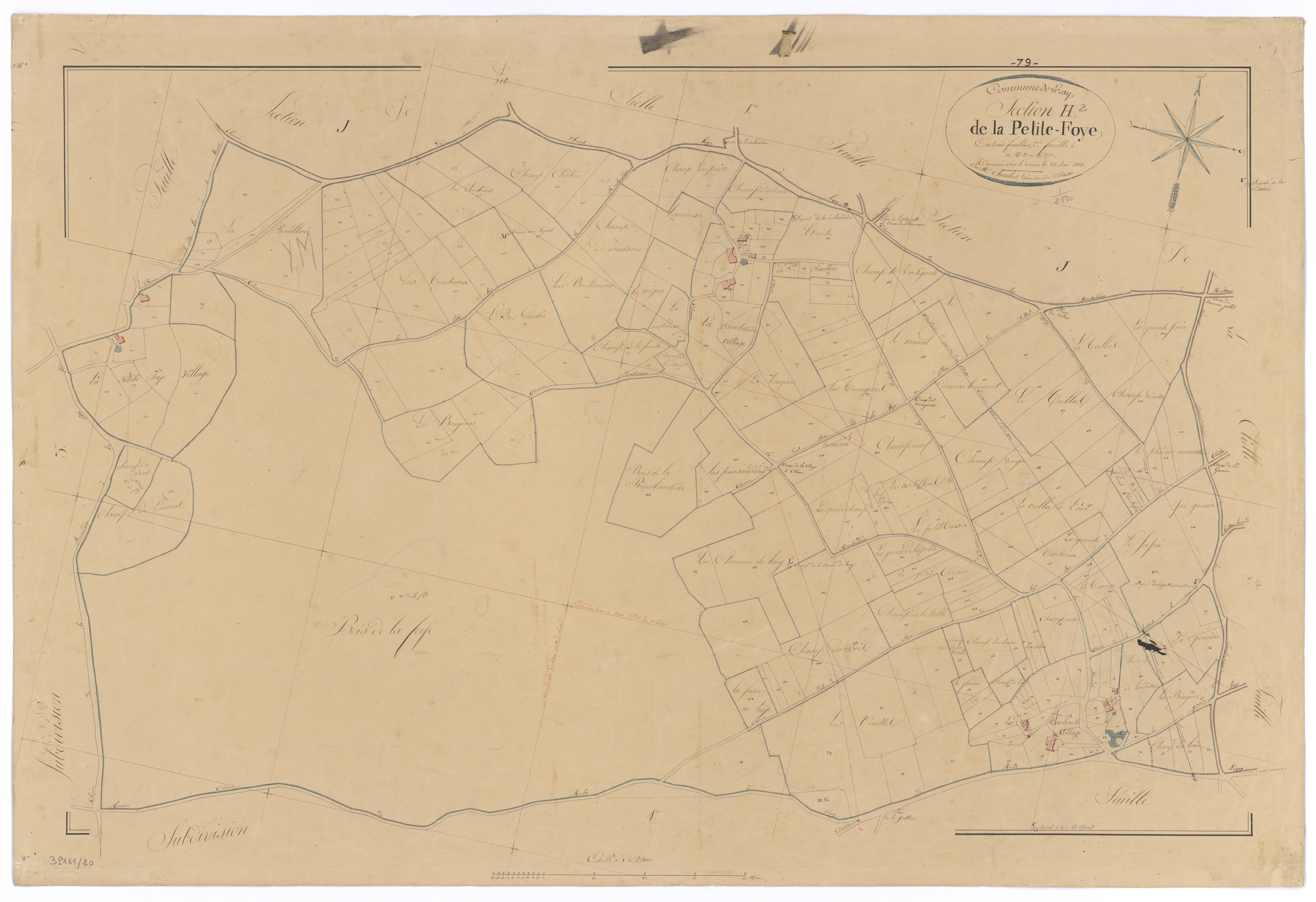 Lezay - FRAD079_CADASTRE_NAPOLEONIEN Section H2 dite de la Petite-Foye 