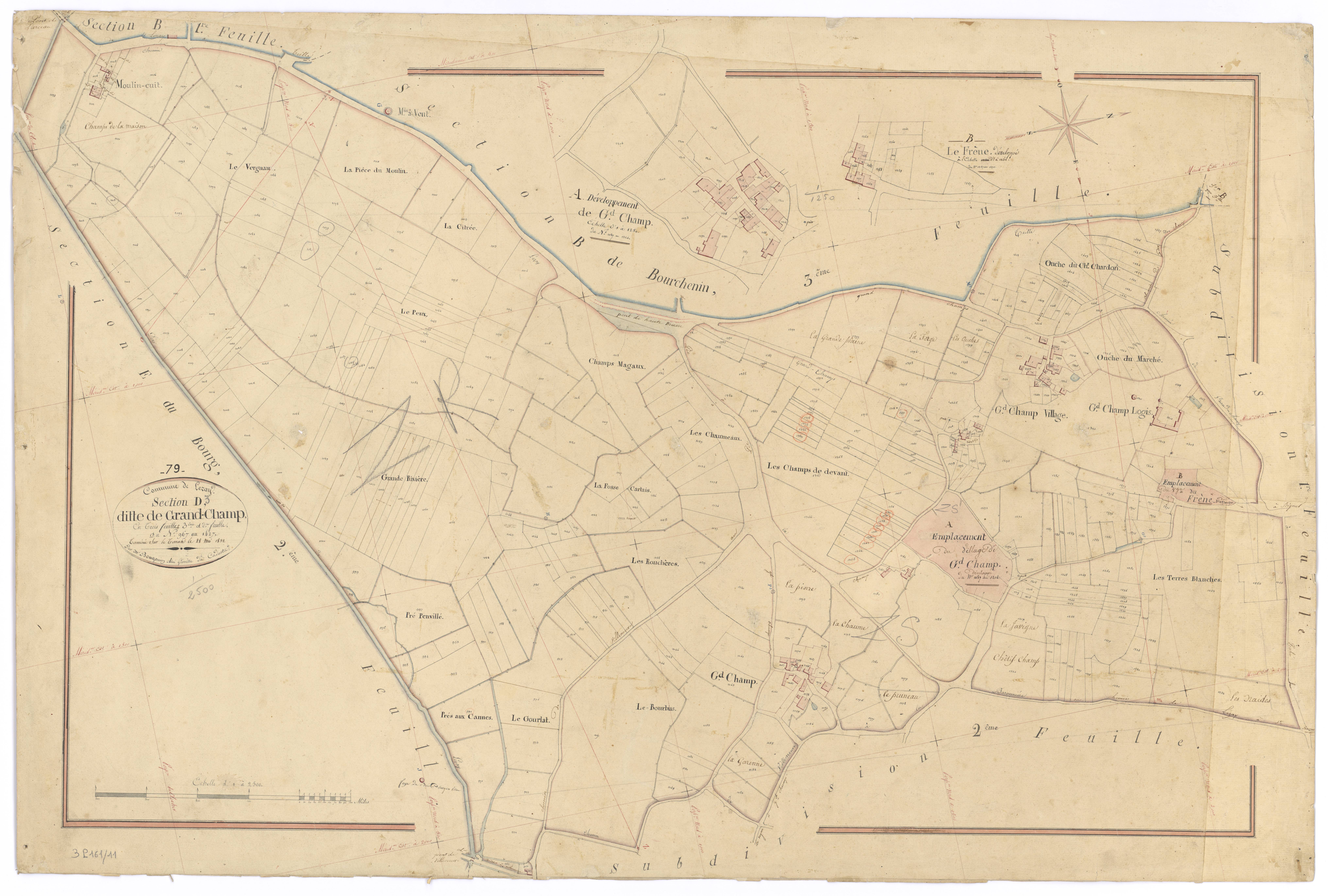 Lezay - FRAD079_CADASTRE_NAPOLEONIEN Section D3 dite de Grand-Champ 