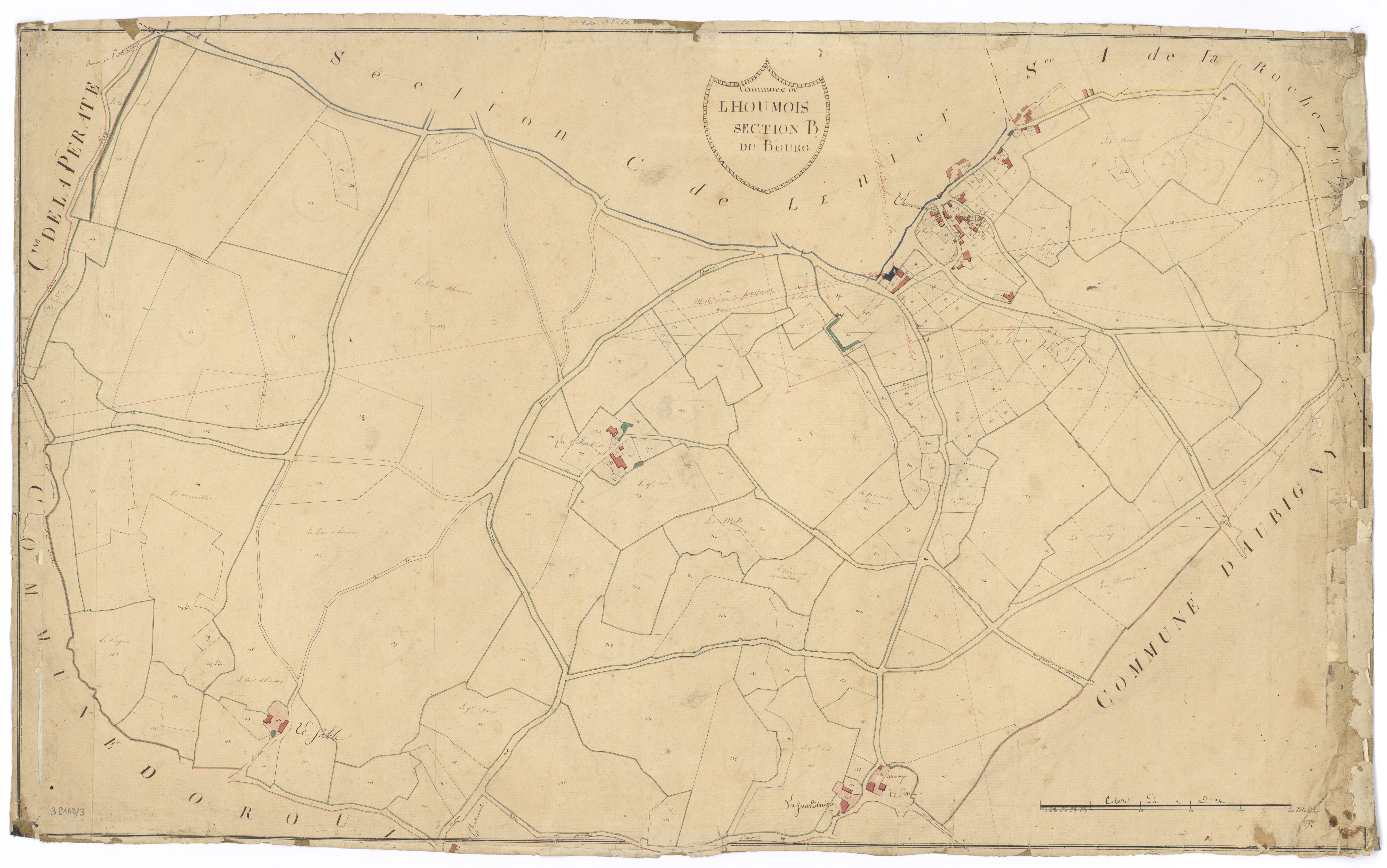 Lhoumois - FRAD079_CADASTRE_NAPOLEONIEN Section B du Bourg