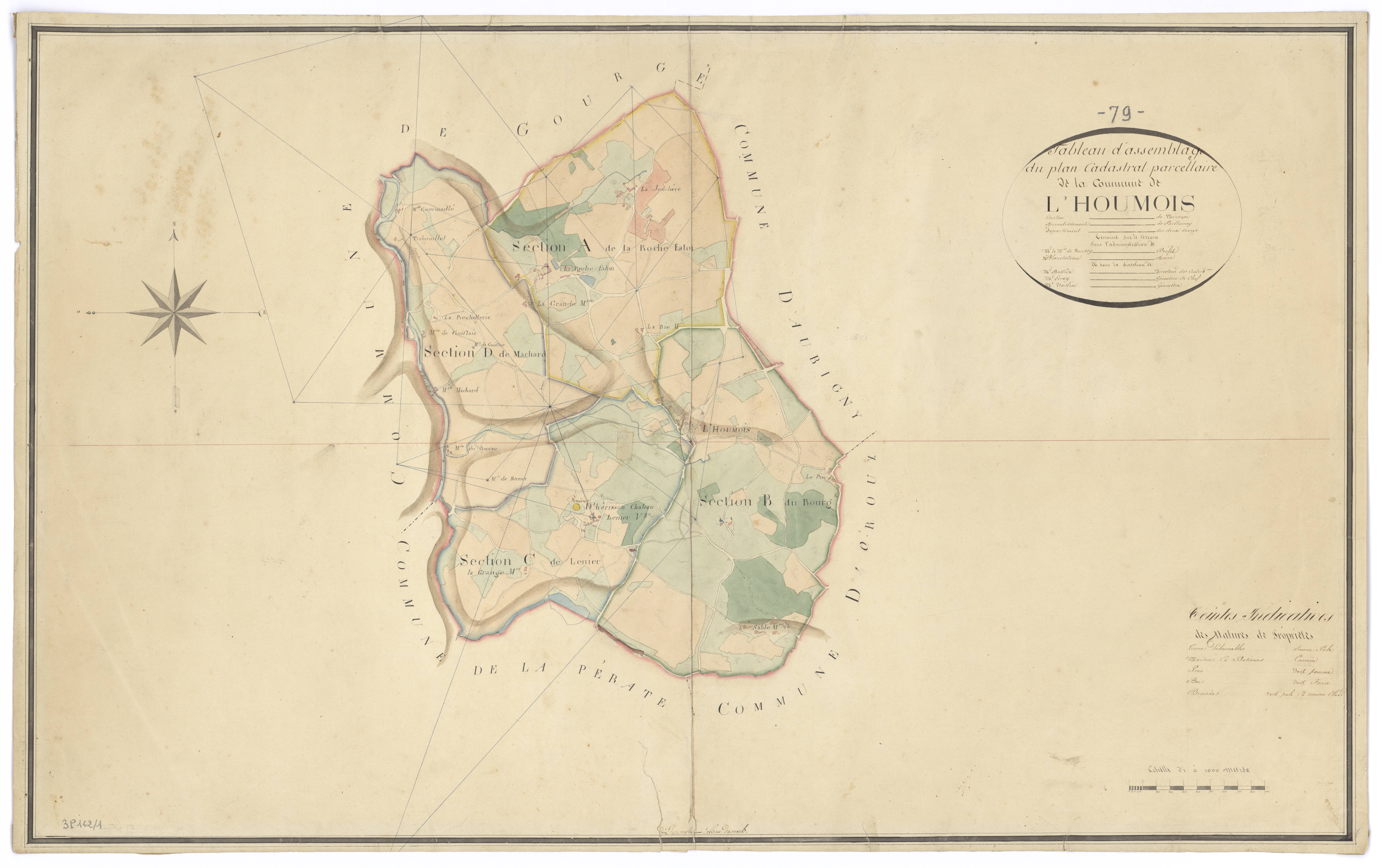 Lhoumois - FRAD079_CADASTRE_NAPOLEONIEN Tableau d'assemblage 