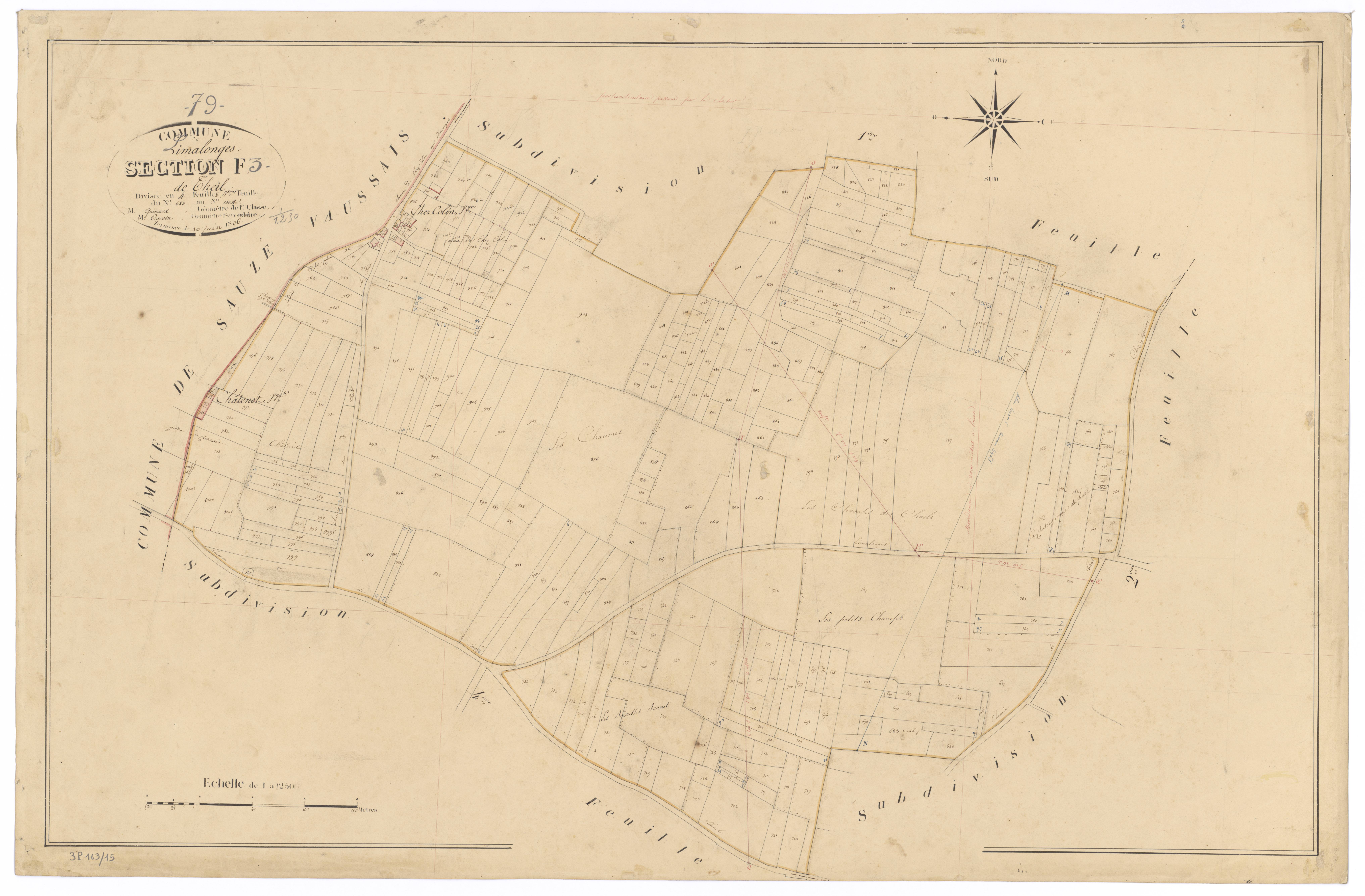 Limalonges - FRAD079_CADASTRE_NAPOLEONIEN Section F3 dite de Cheil
