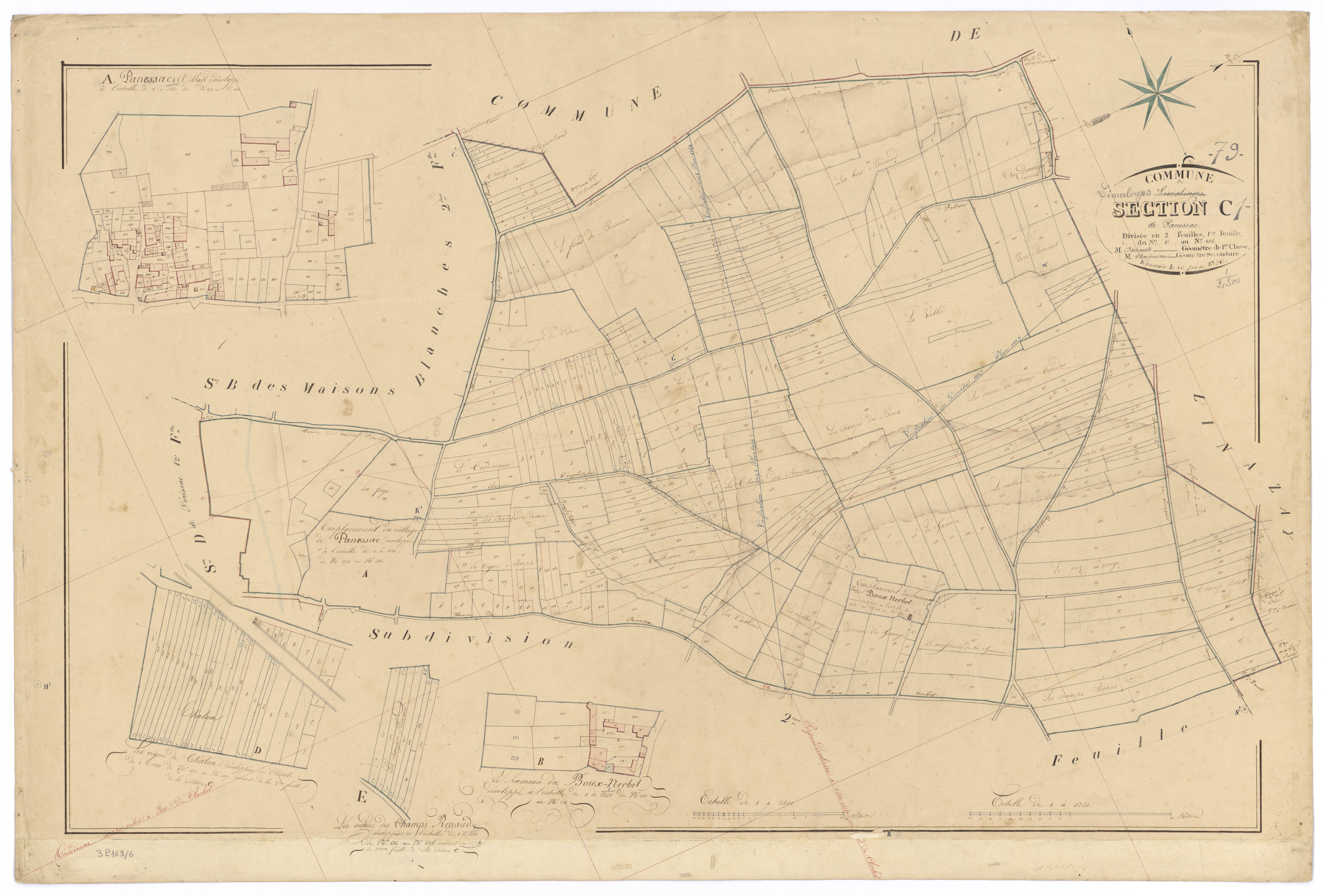 Limalonges - FRAD079_CADASTRE_NAPOLEONIEN Section C1 dite de Panessac