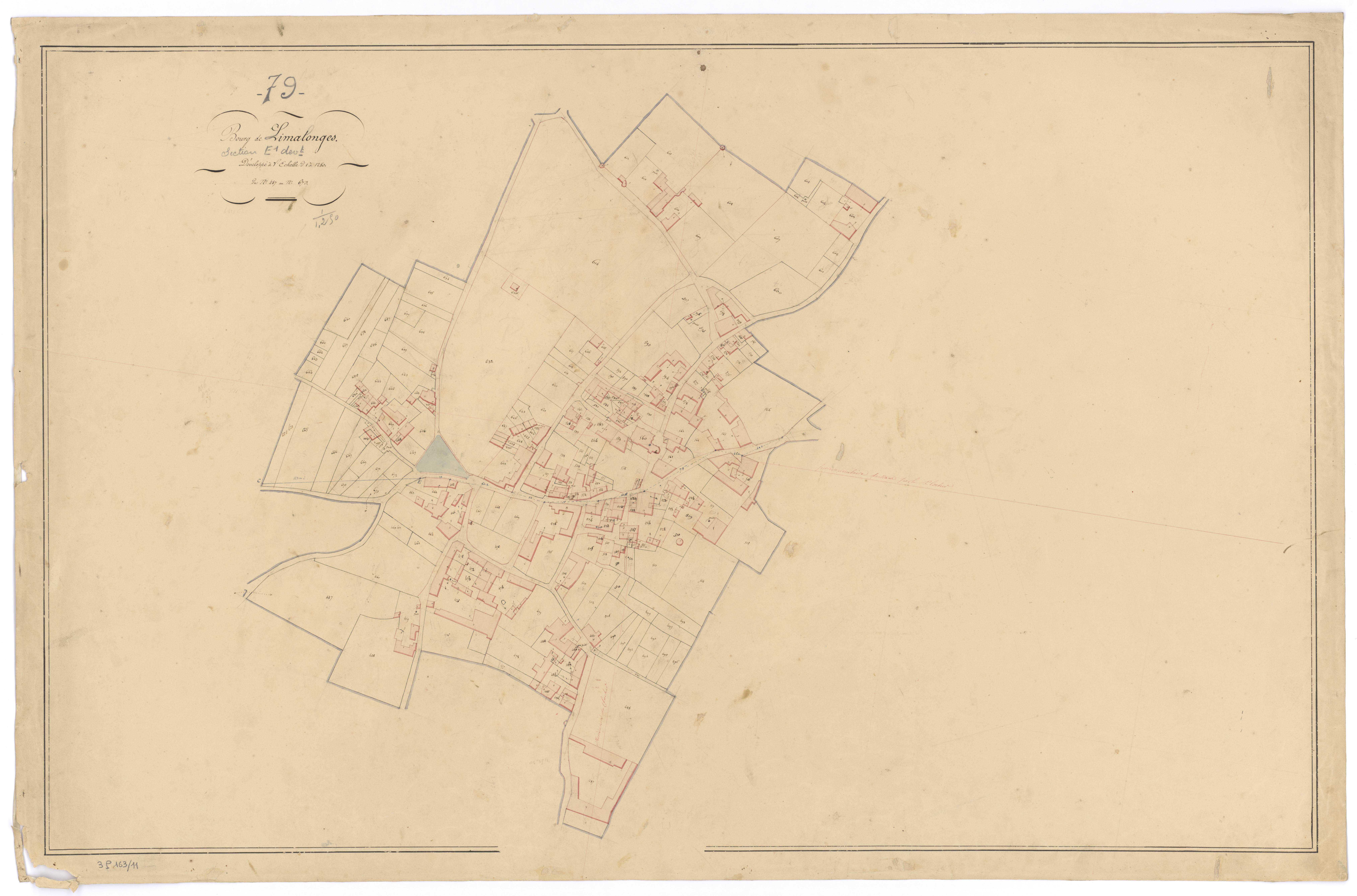 Limalonges - FRAD079_CADASTRE_NAPOLEONIEN Développement de la section E1