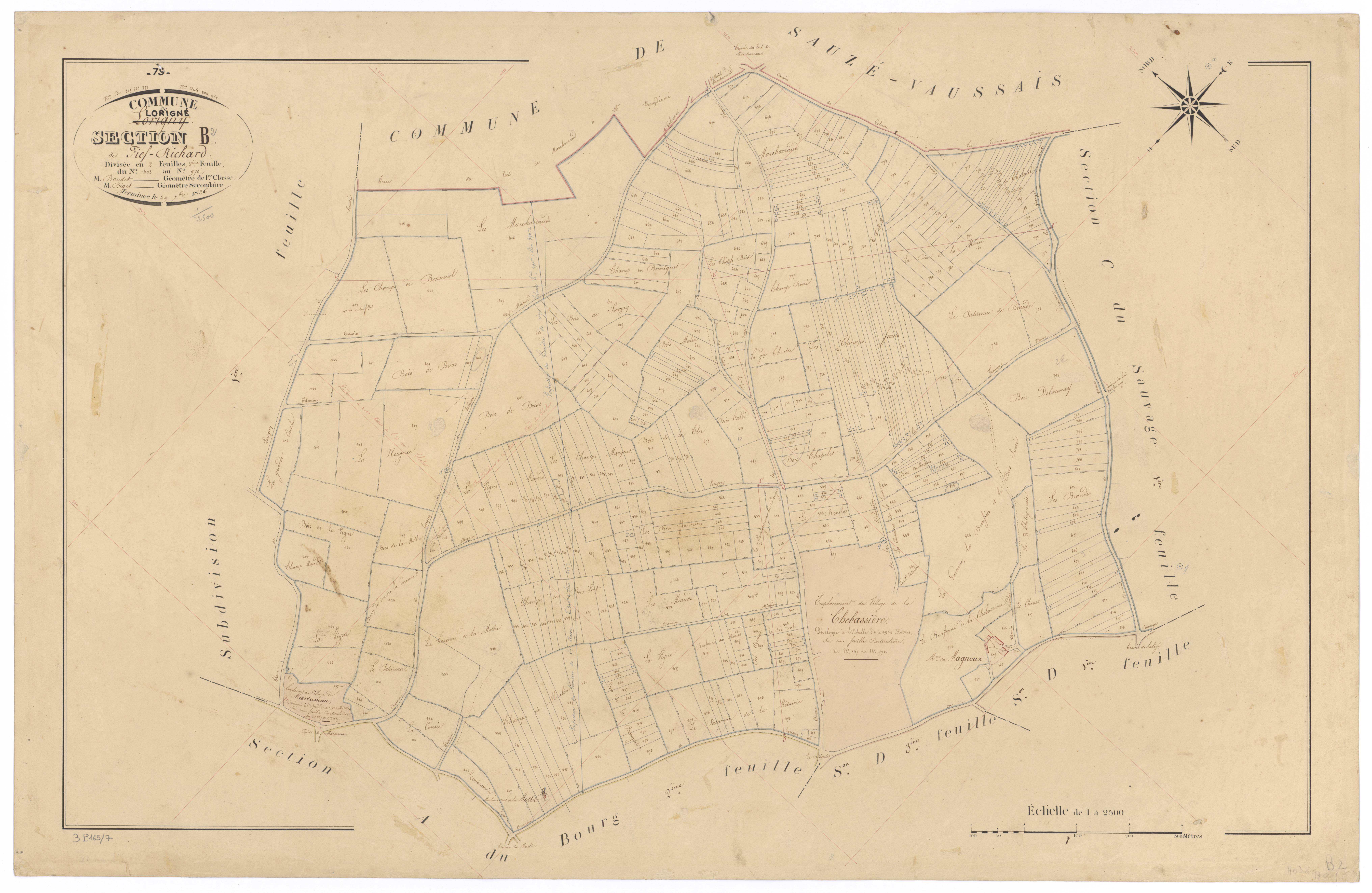 Lorigné - FRAD079_CADASTRE_NAPOLEONIEN Section B2 dite de Fief-Richard 