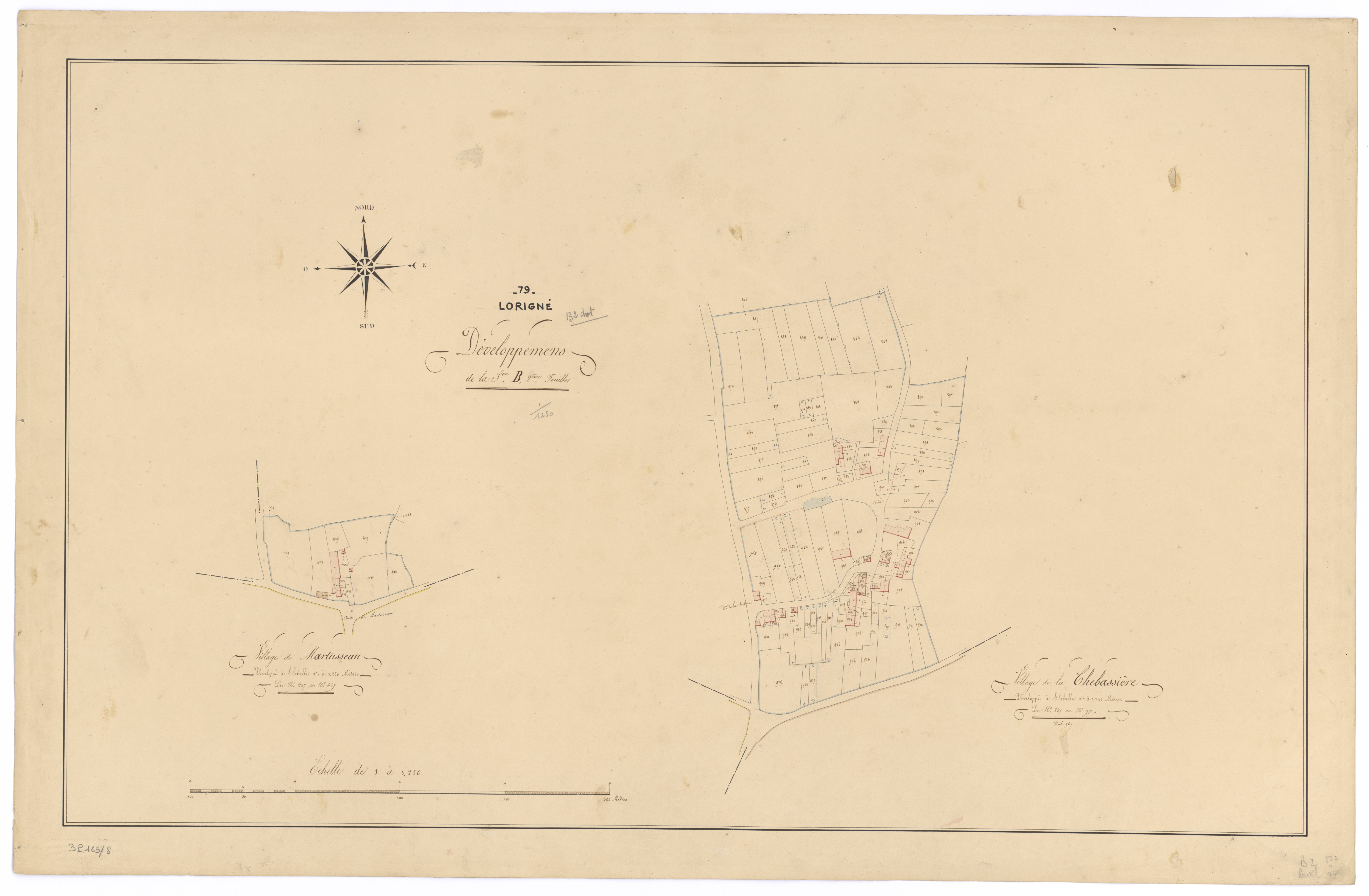 Lorigné - FRAD079_CADASTRE_NAPOLEONIEN Développement de la section B2 