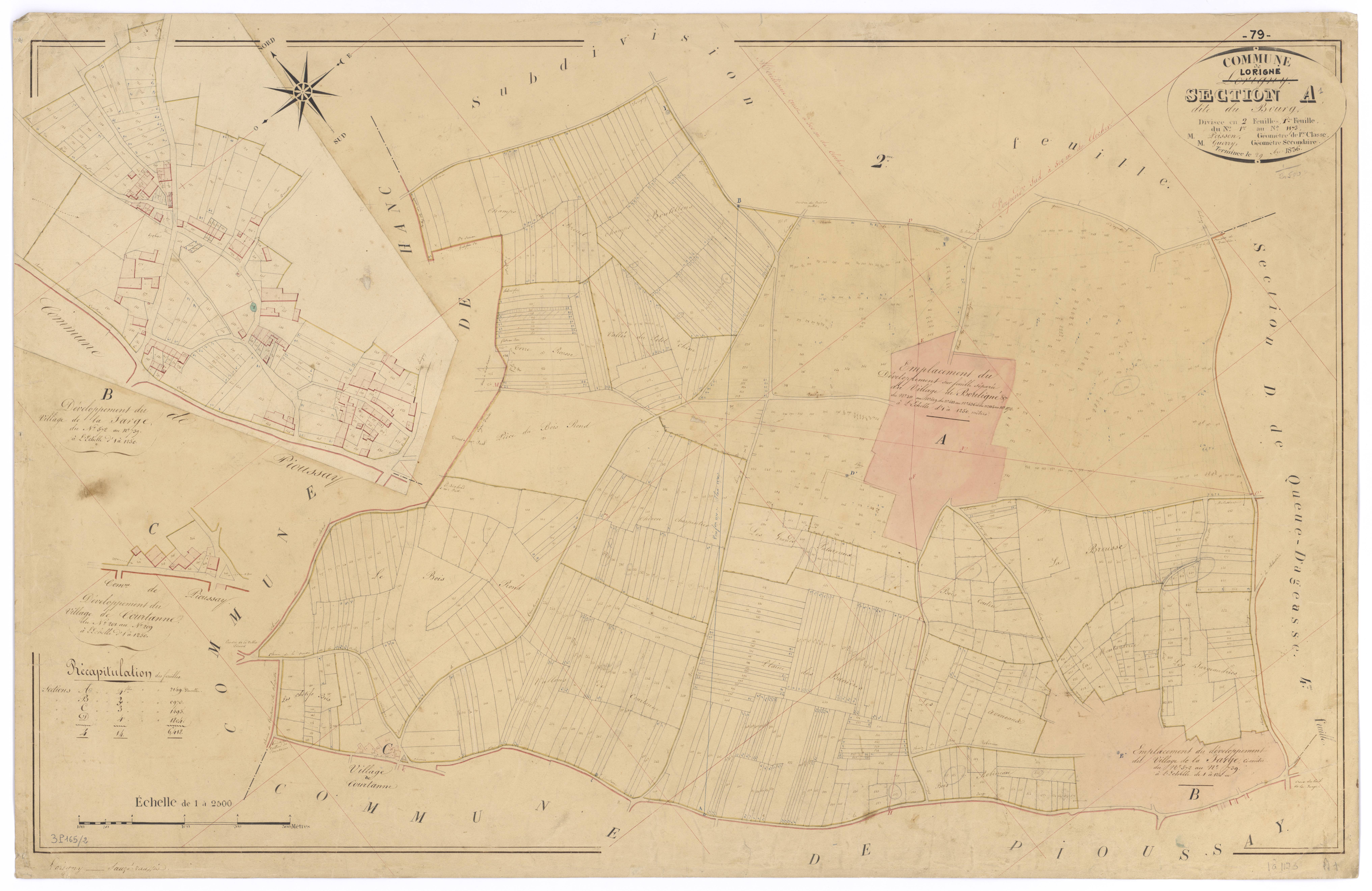 Lorigné - FRAD079_CADASTRE_NAPOLEONIEN Section A1 dite du Bourg 