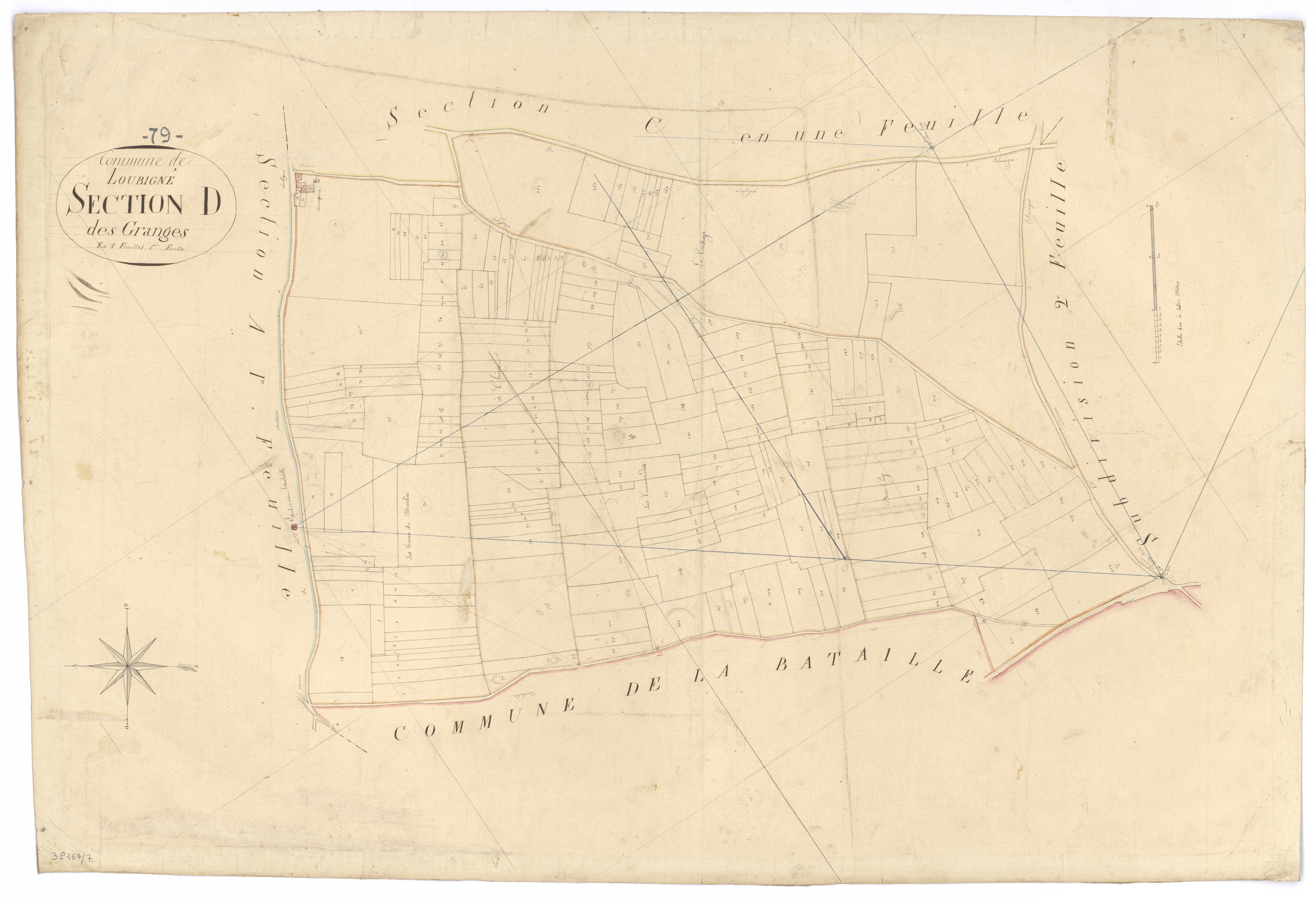 Loubigné - FRAD079_CADASTRE_NAPOLEONIEN Section D1 dite des Granges 