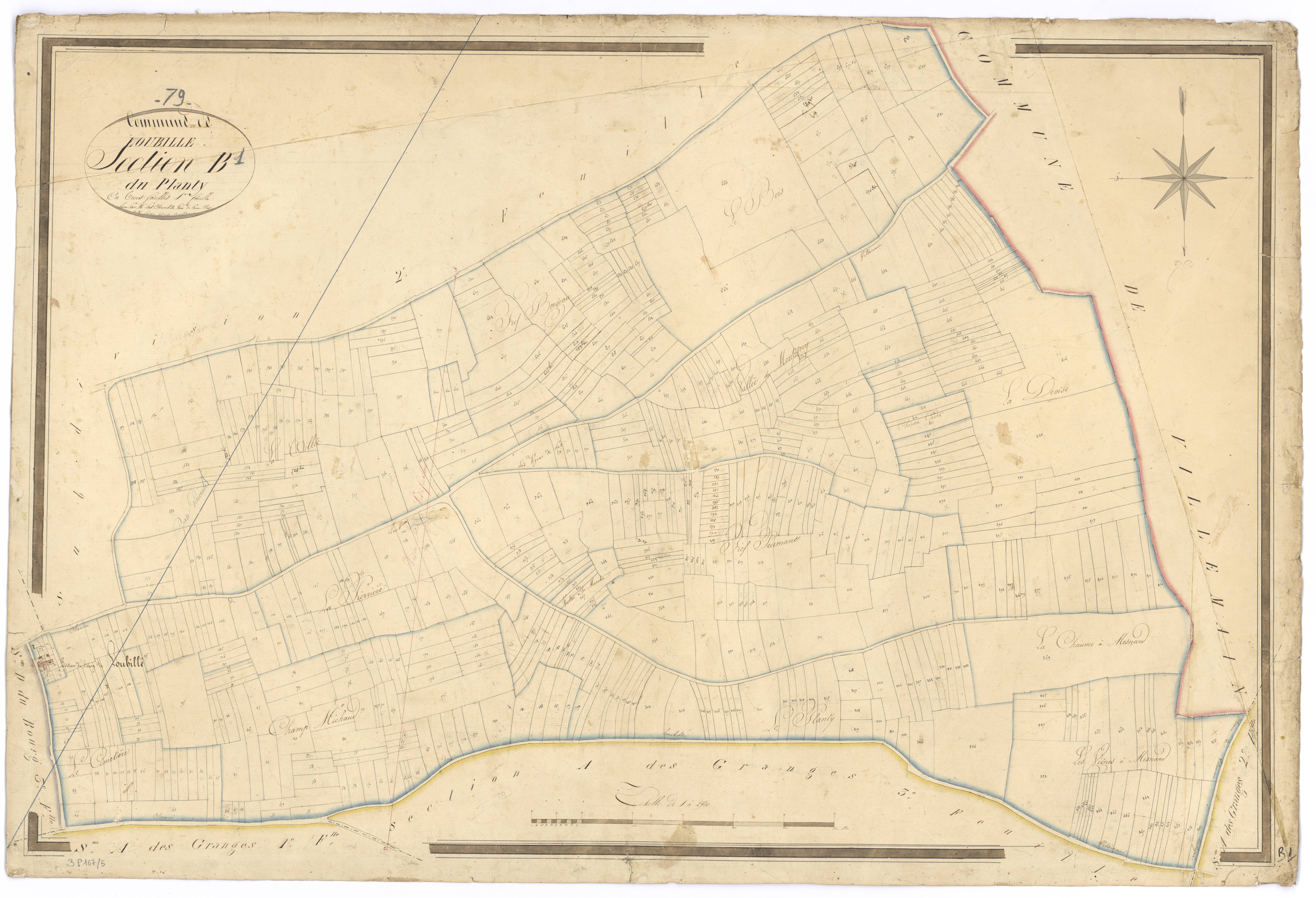 Loubillé - FRAD079_CADASTRE_NAPOLEONIEN Section B1 dite du Planty 