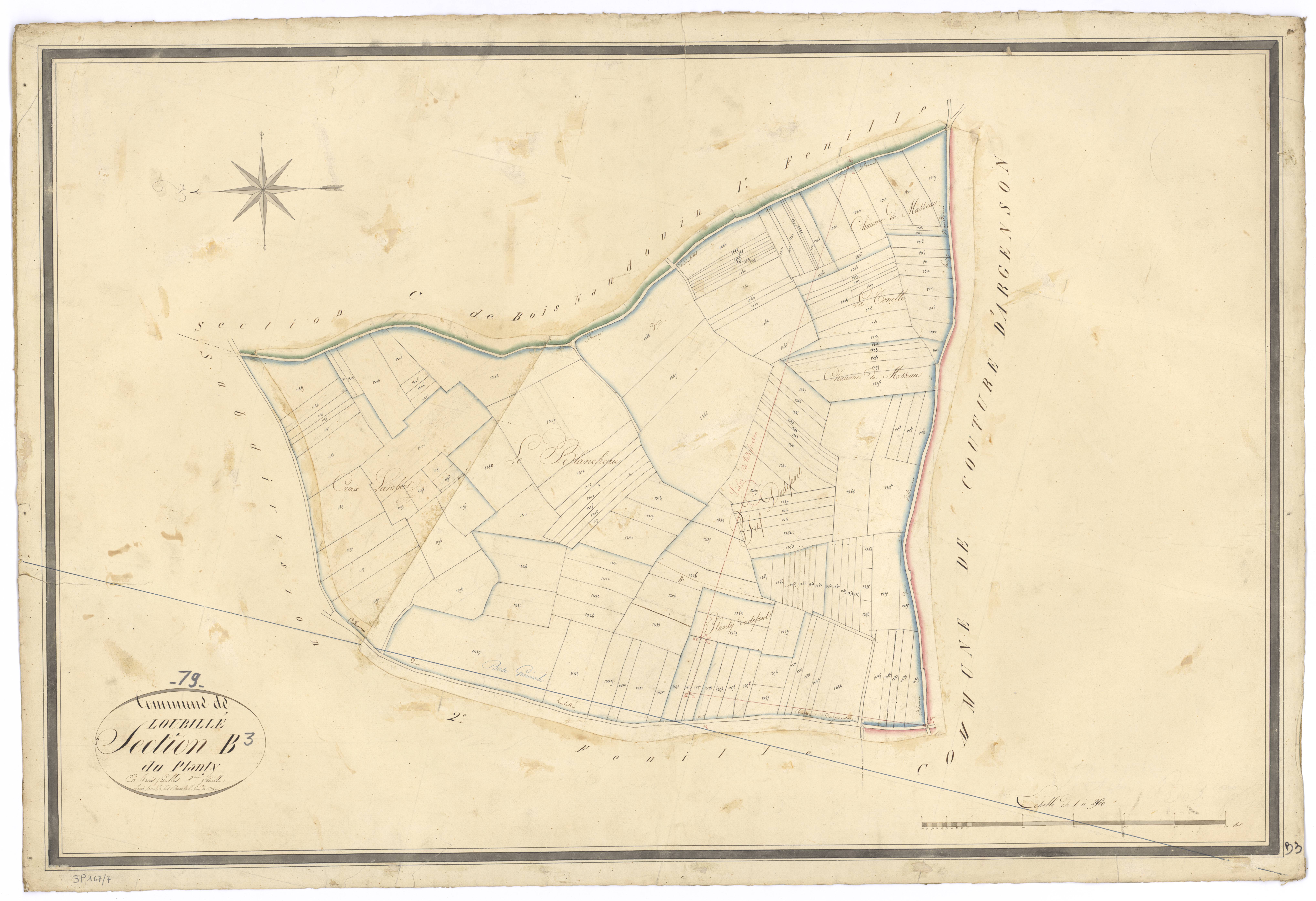 Loubillé - FRAD079_CADASTRE_NAPOLEONIEN Section B3 dite du Planty 